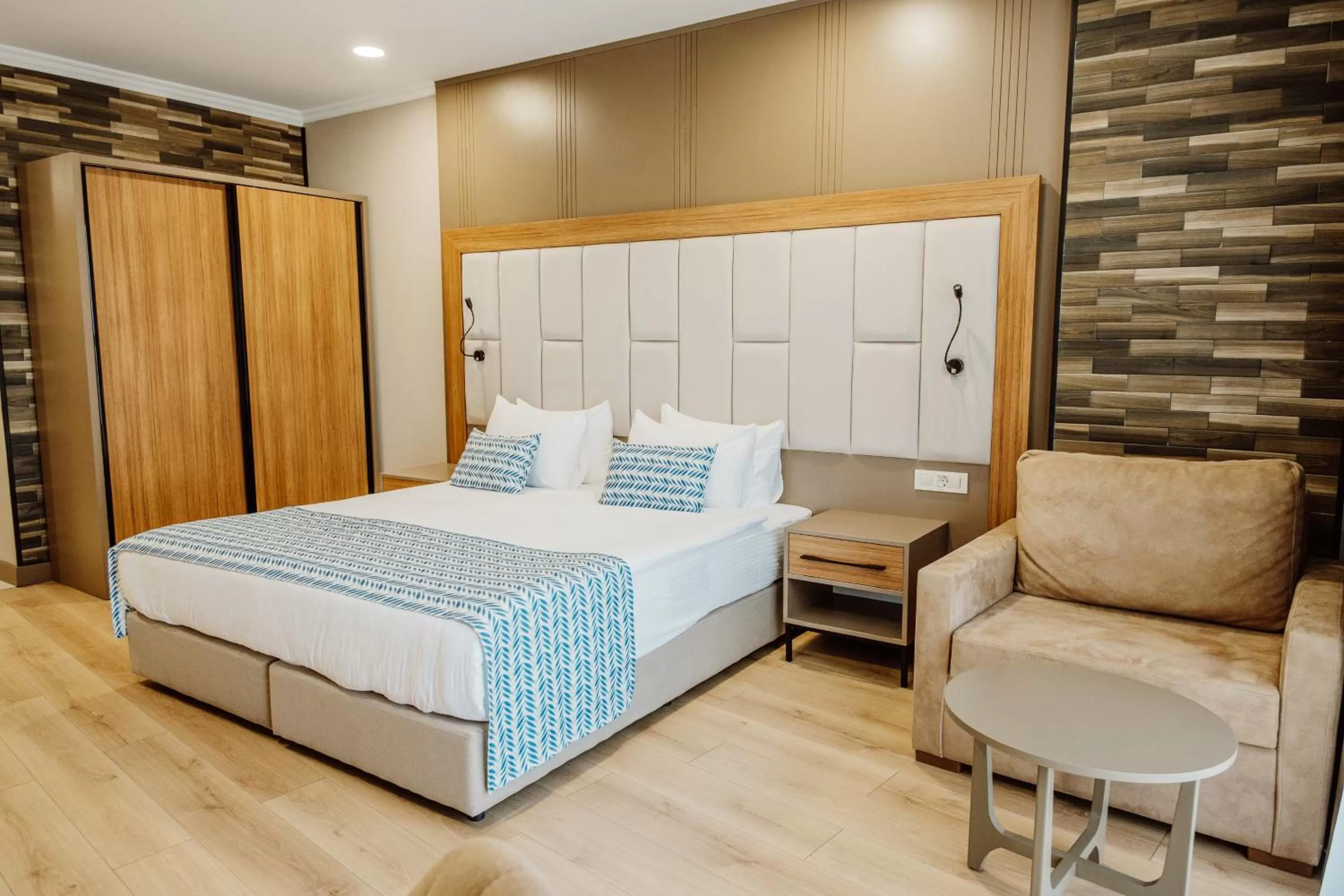 Bed in King Solomon Batumi Hotel