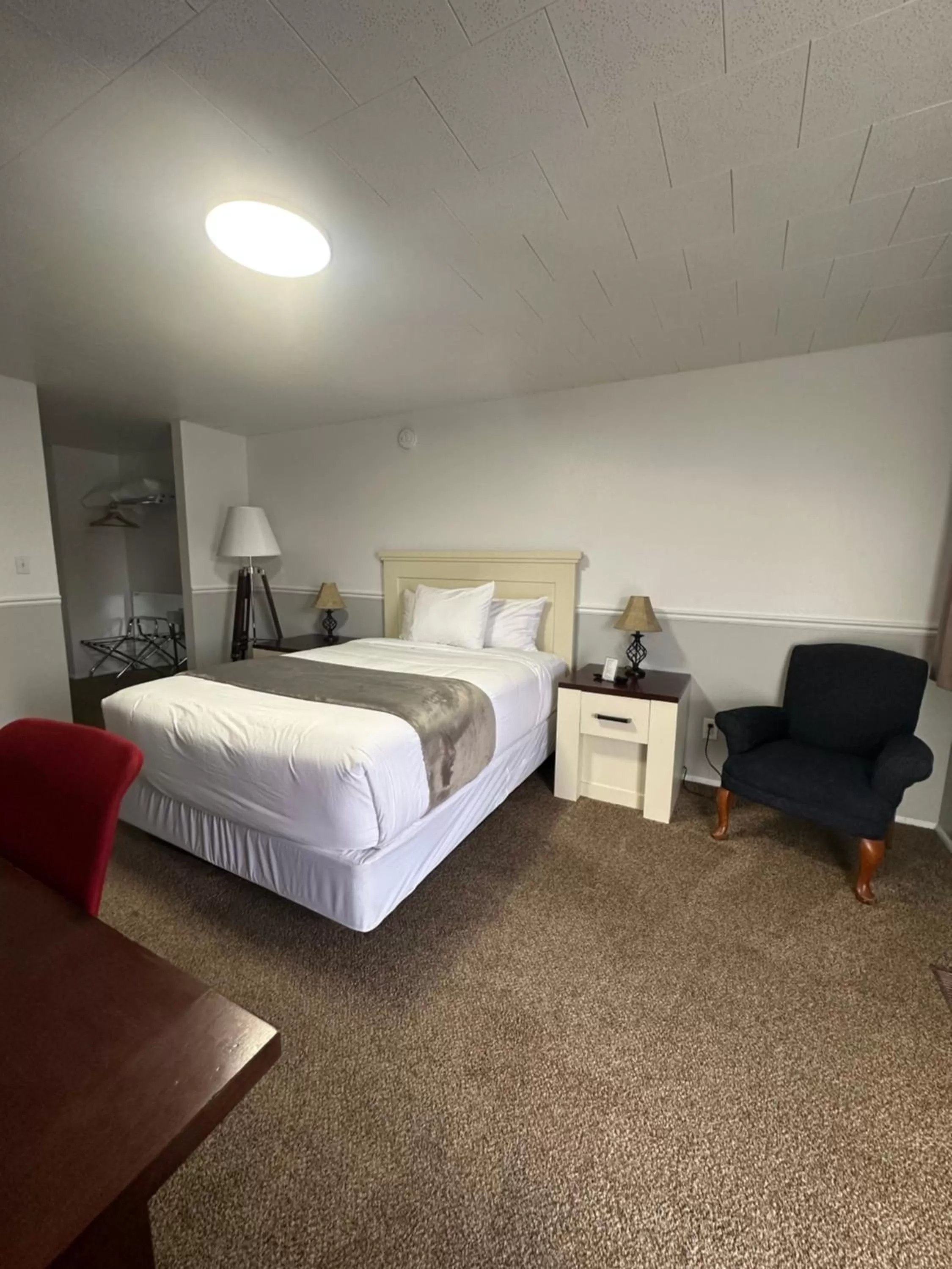 Bed in Fossil Butte Motel