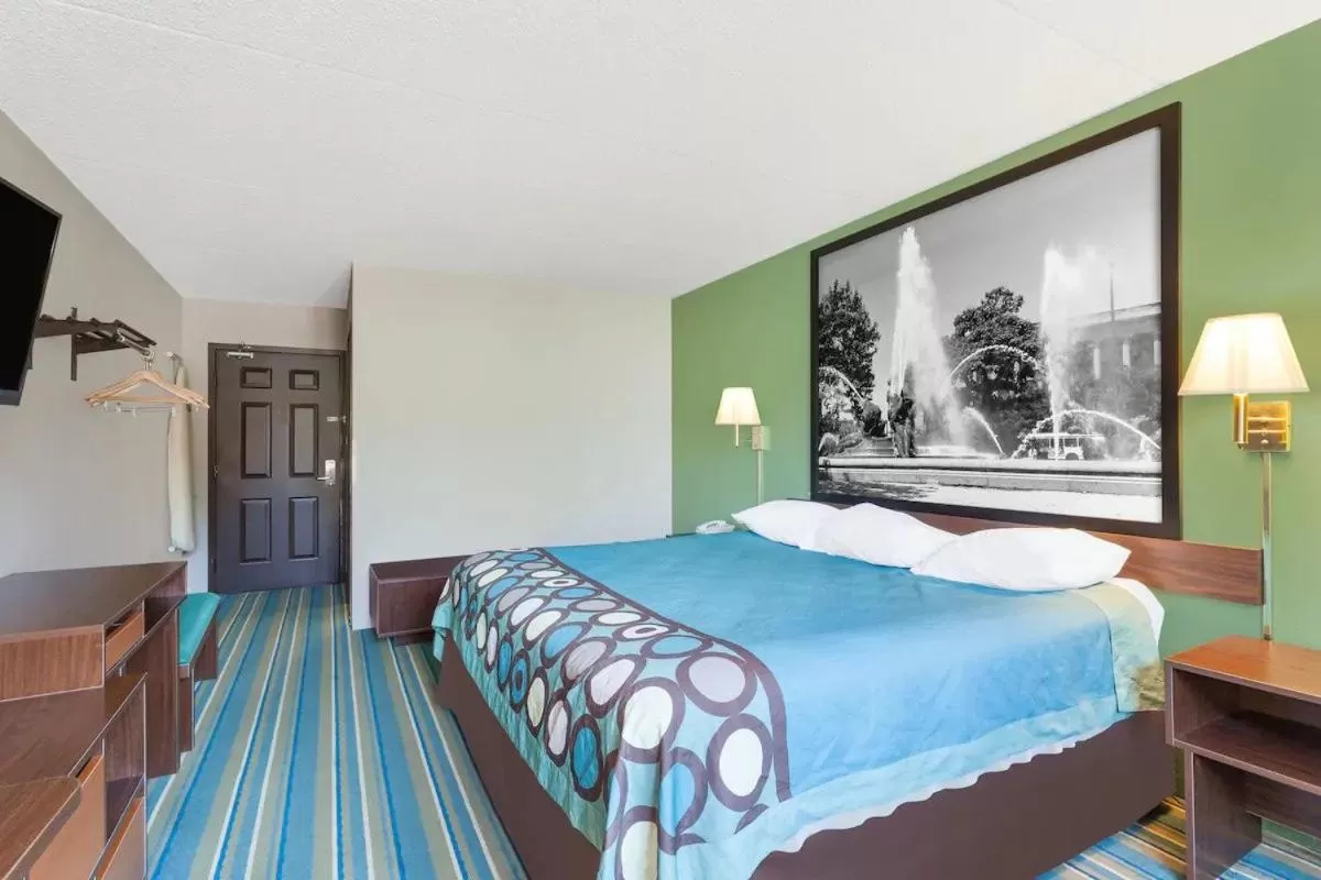 Bed in Super 8 by Wyndham Harrisburg Hershey West