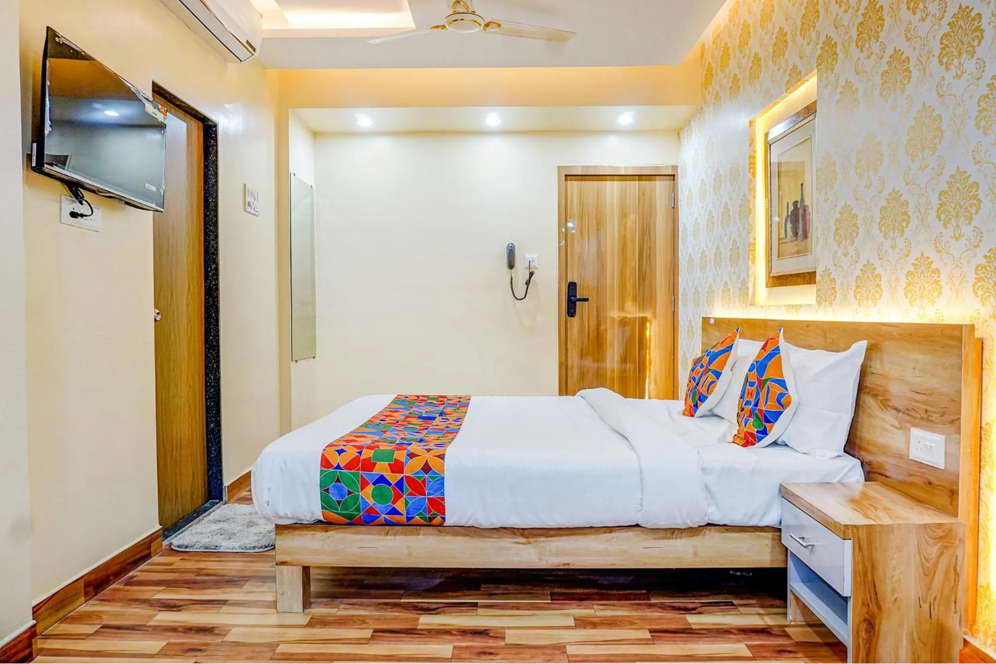 Bedroom, Bed in FabHotel Tan Square - Nr Eon IT Park