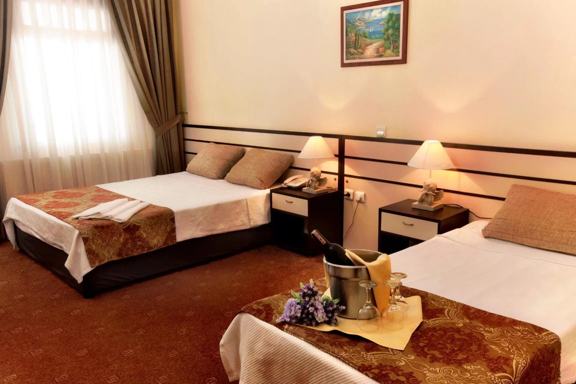 Bed in Family Resort Hotel