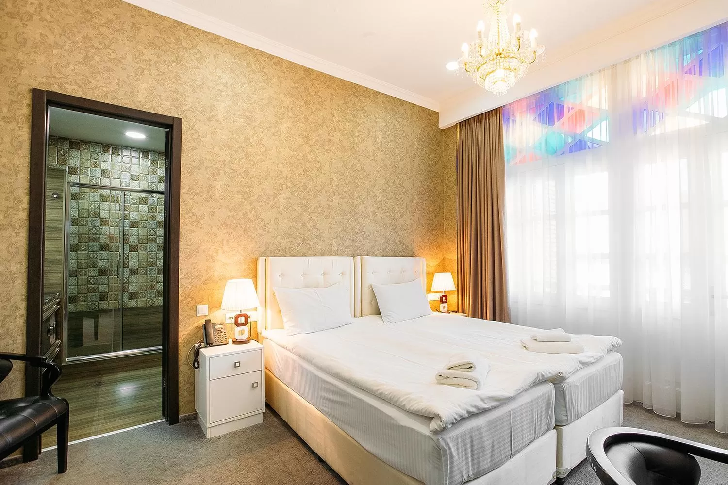 Bed in Hotel Aivani Old Tbilisi