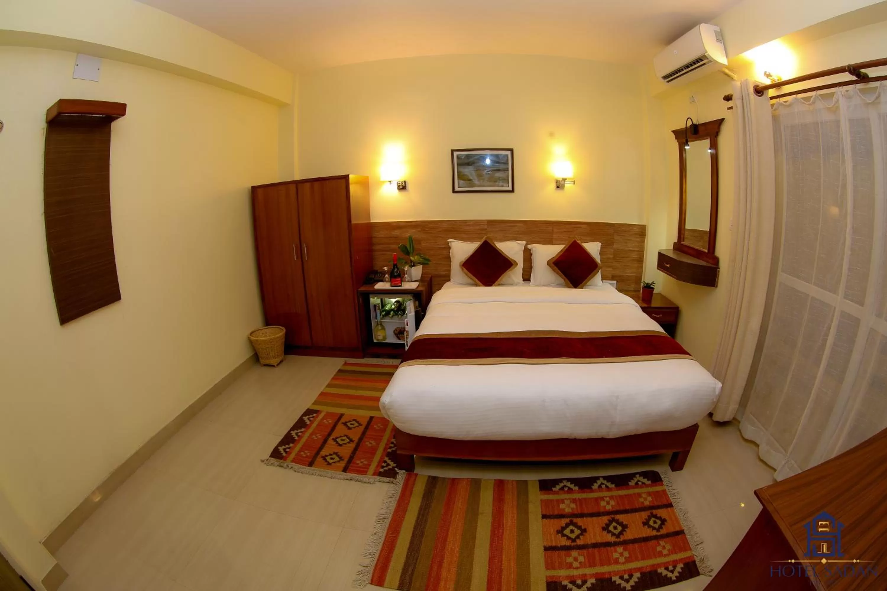 Bed in Hotel Sadan