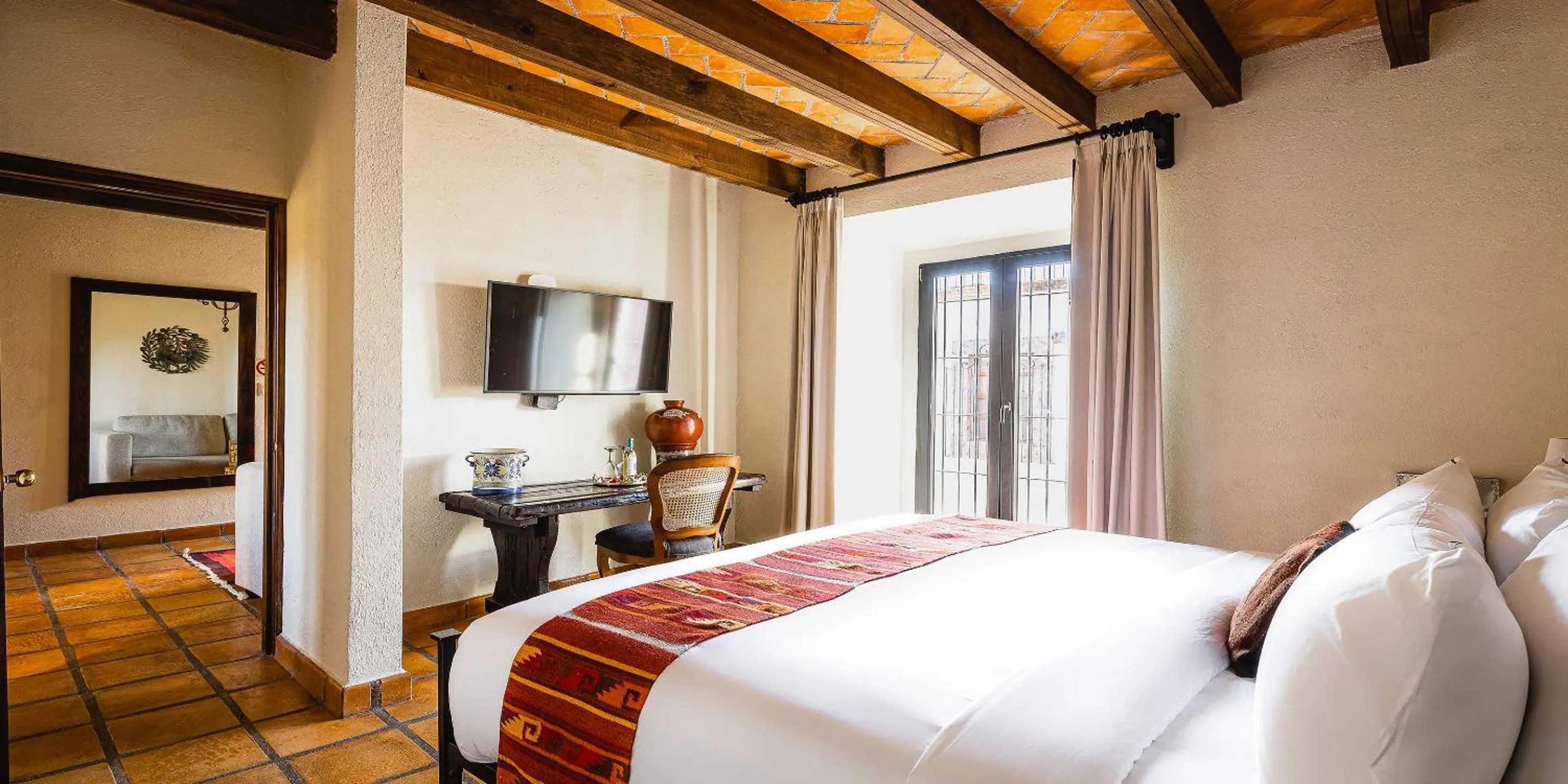 Photo of the whole room, Bed in Hacienda El Santuario San Miguel de Allende