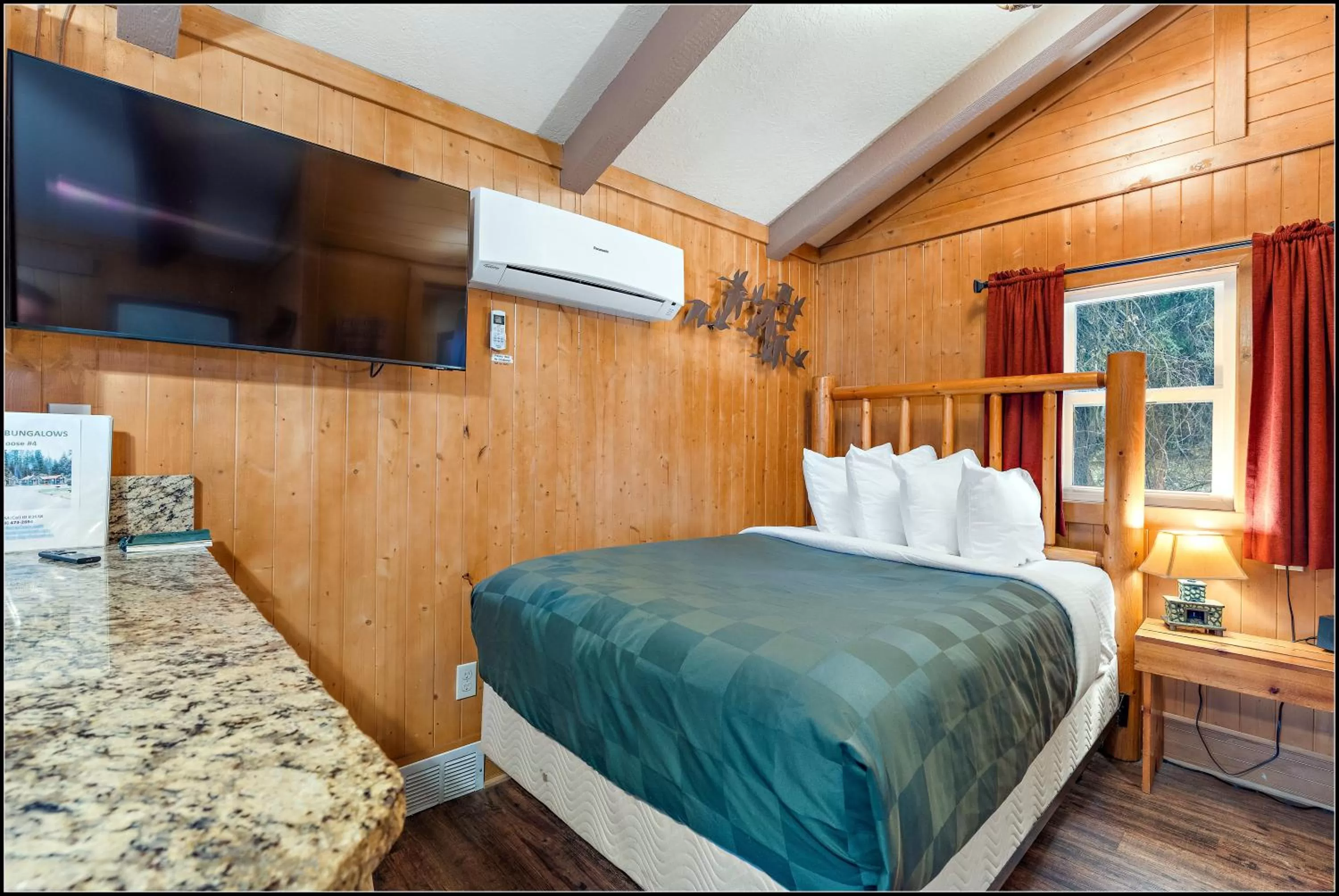 Bed in Brundage Bungalows