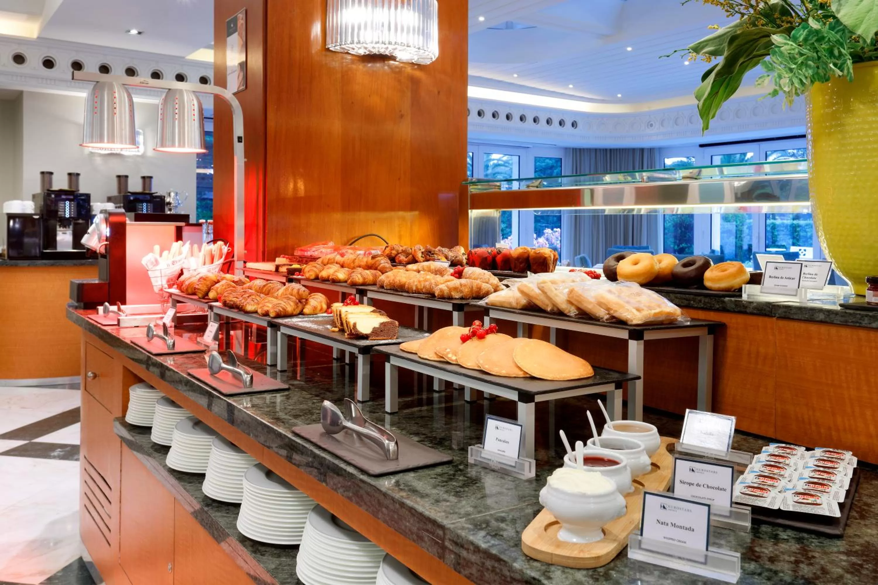 Buffet breakfast in Eurostars Hotel Real