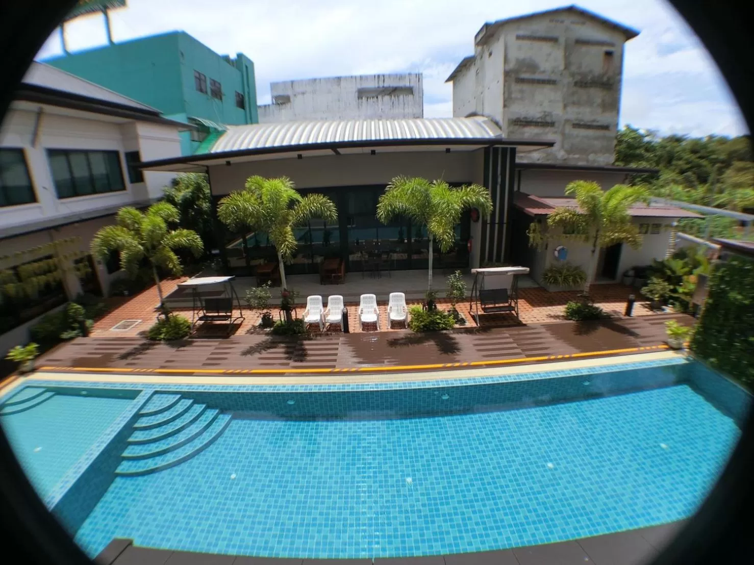 Bird's eye view, Swimming Pool in J.P.GRAND HOTEL