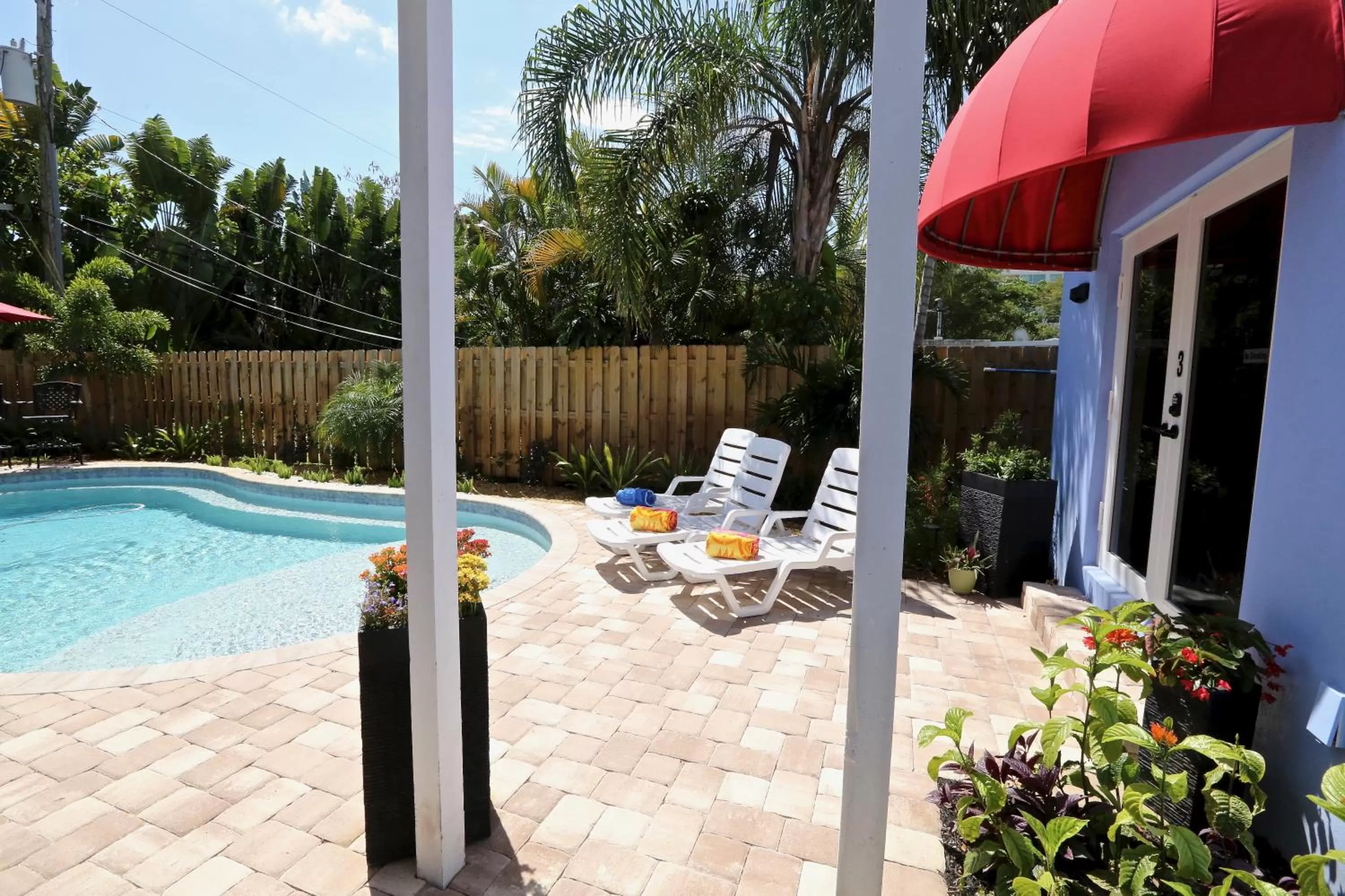 Patio in Fantasy Island Inn, Caters to Men