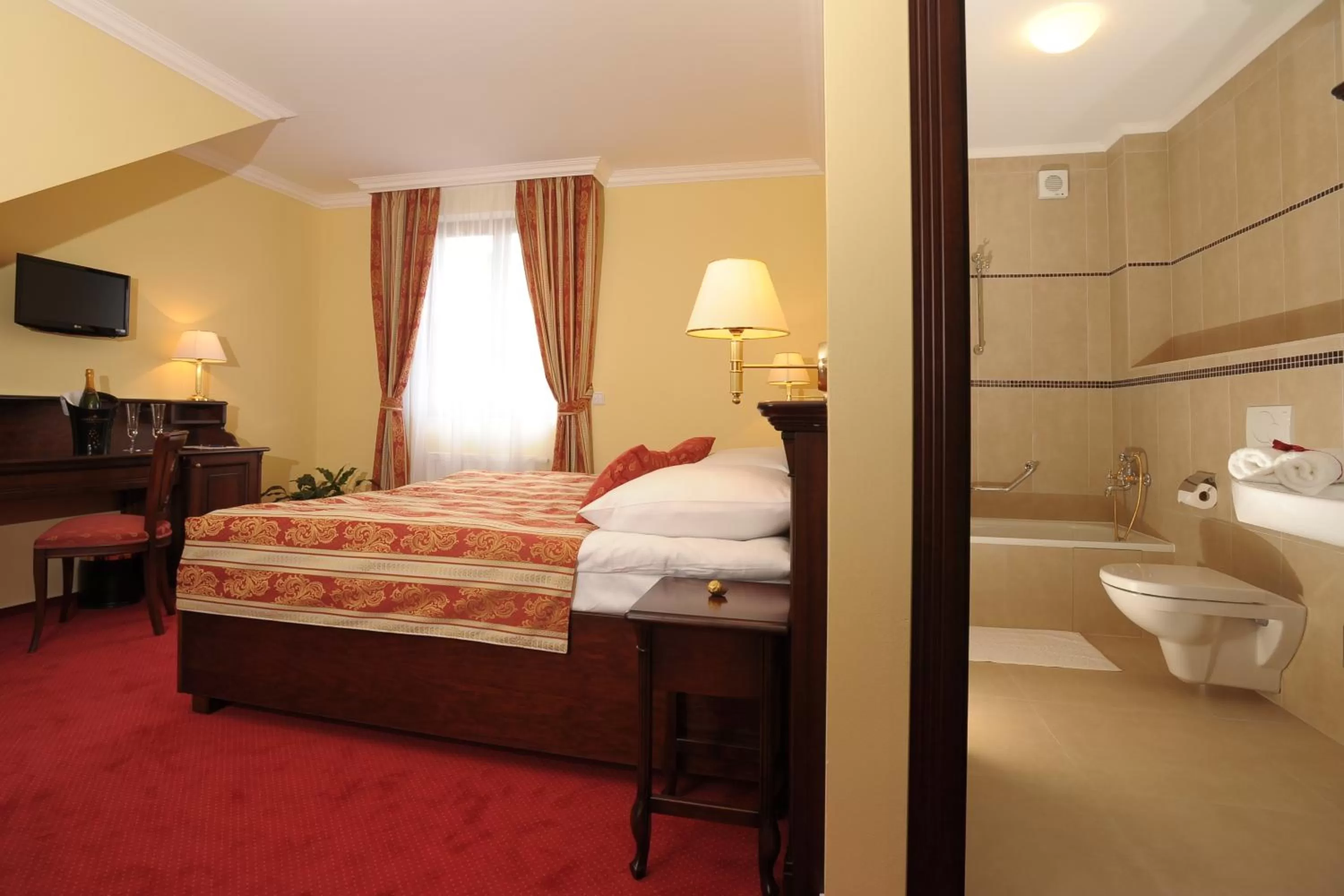 Decorative detail, Bed in Hotel U Krále