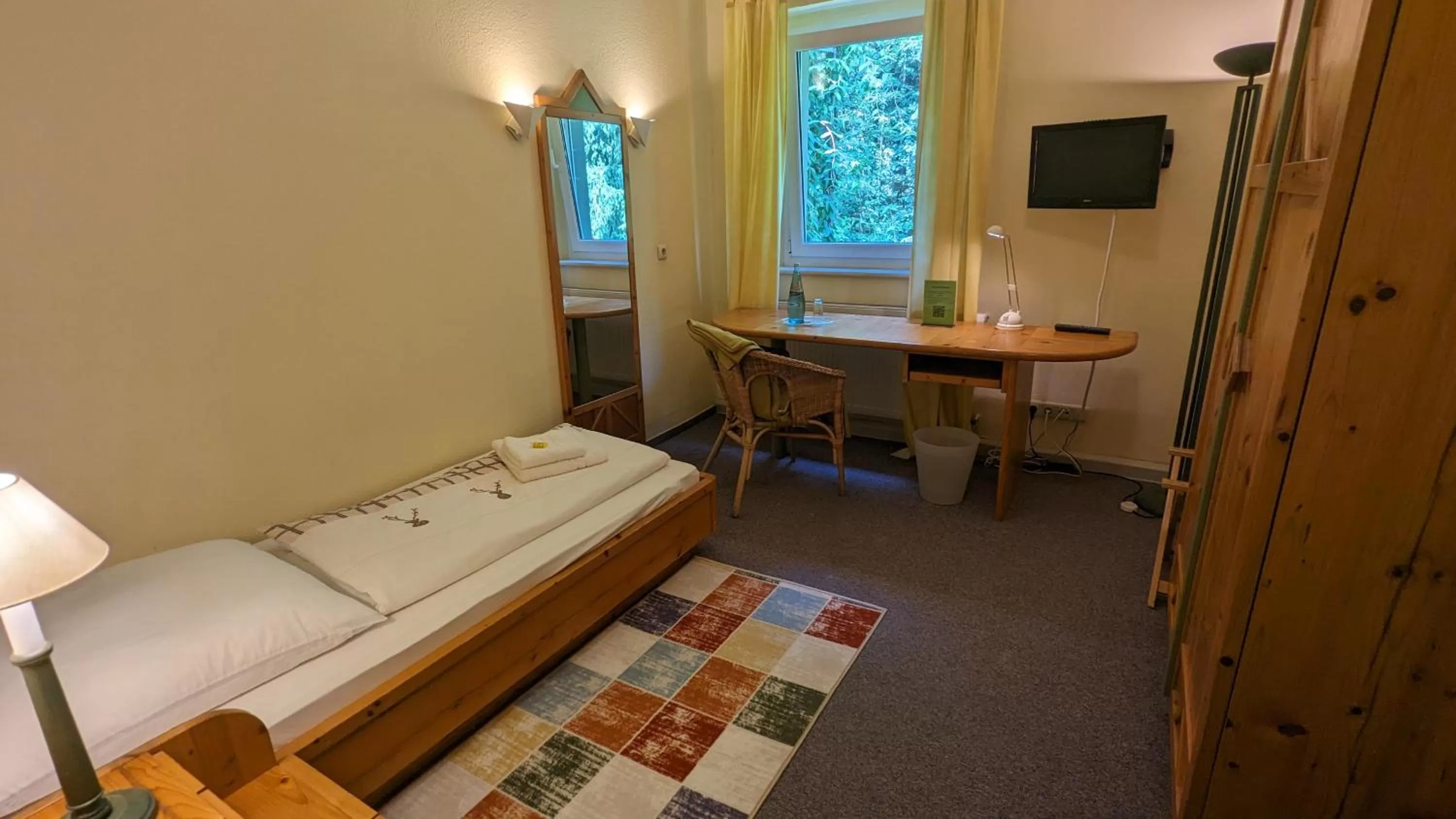 Bed in Naturhotel Forsthaus