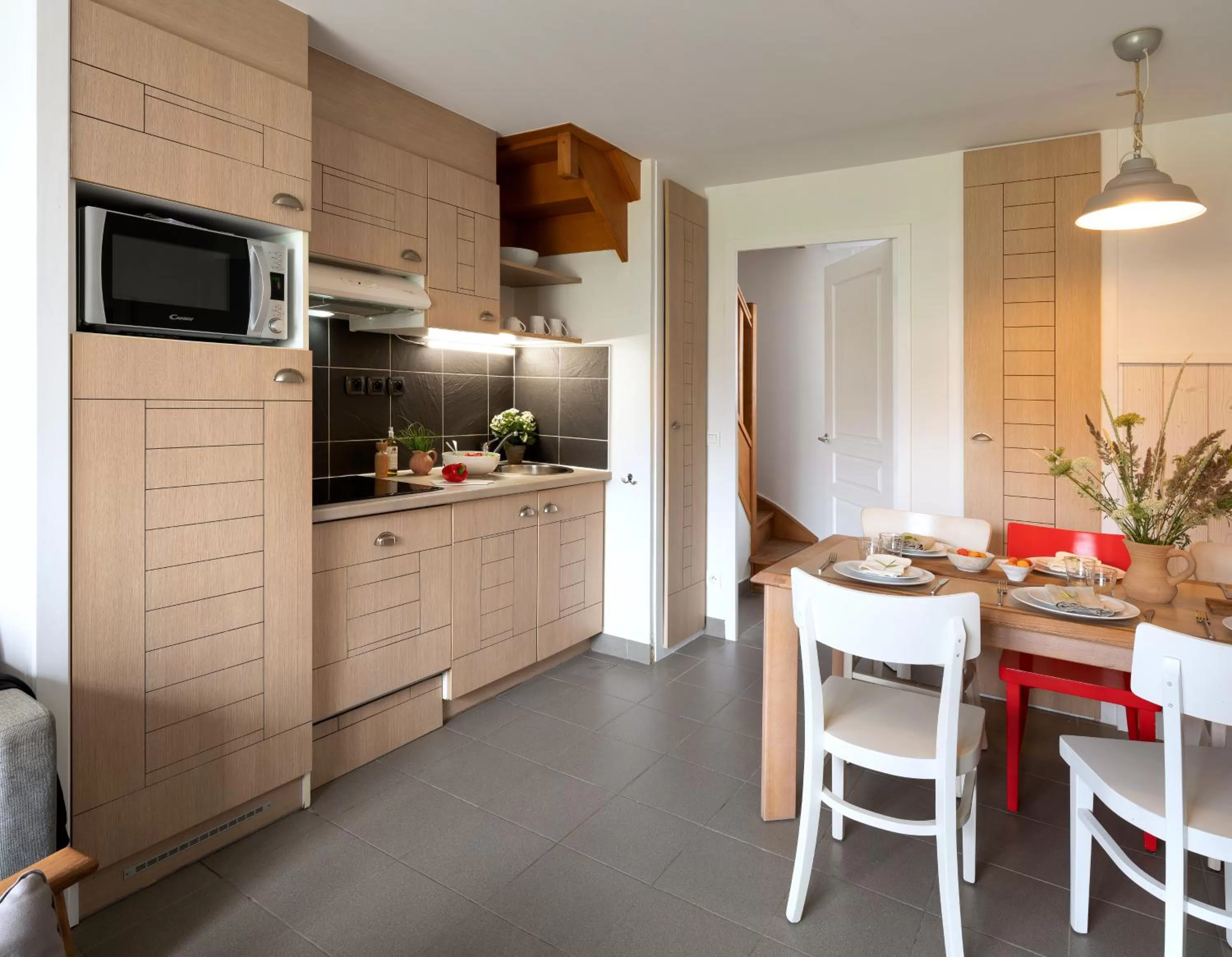 Kitchen or kitchenette in Pierre & Vacances Premium Résidence de la Plage