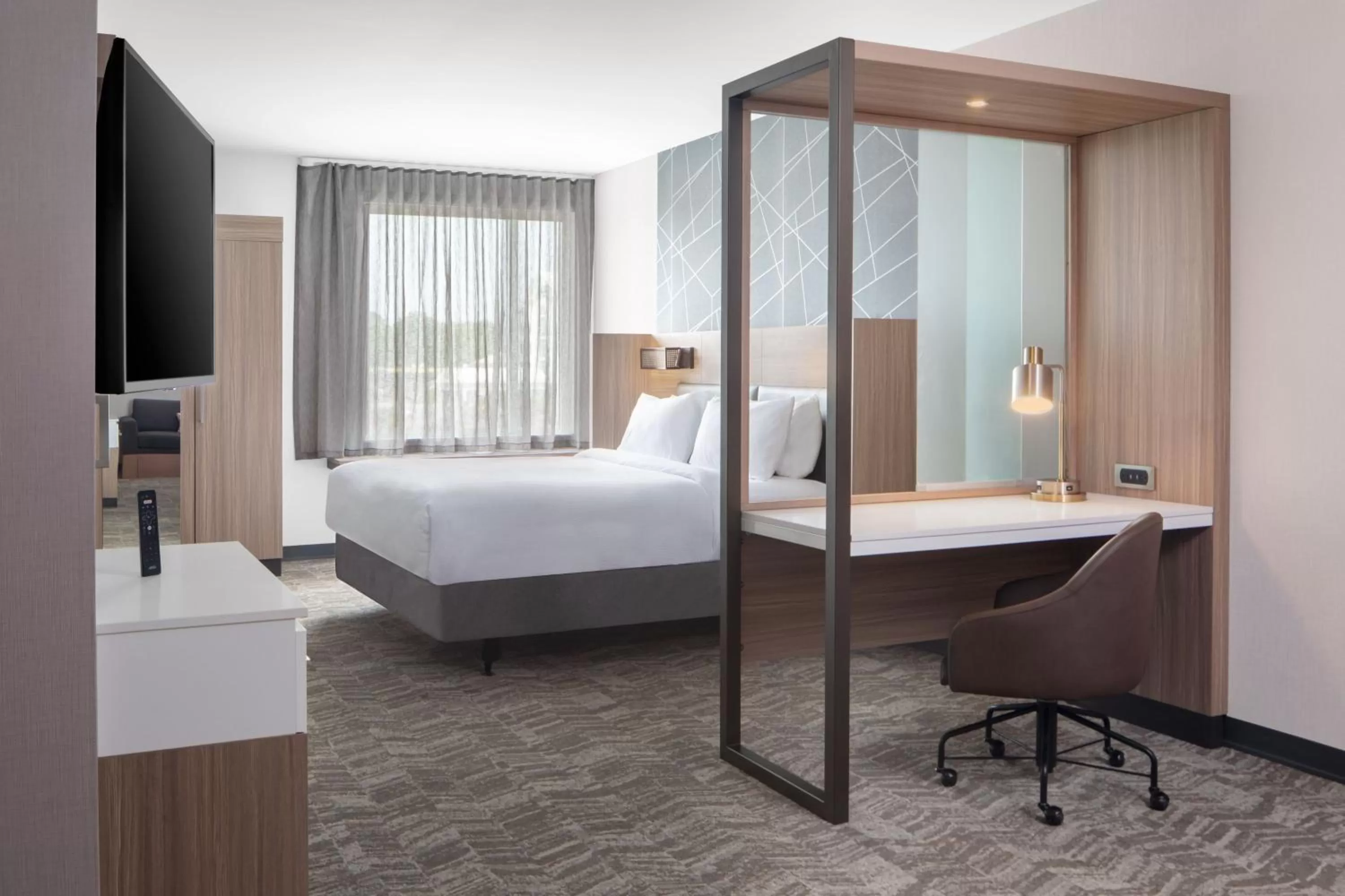 Photo of the whole room, Bed in SpringHill Suites by Marriott Columbia near Fort Jackson