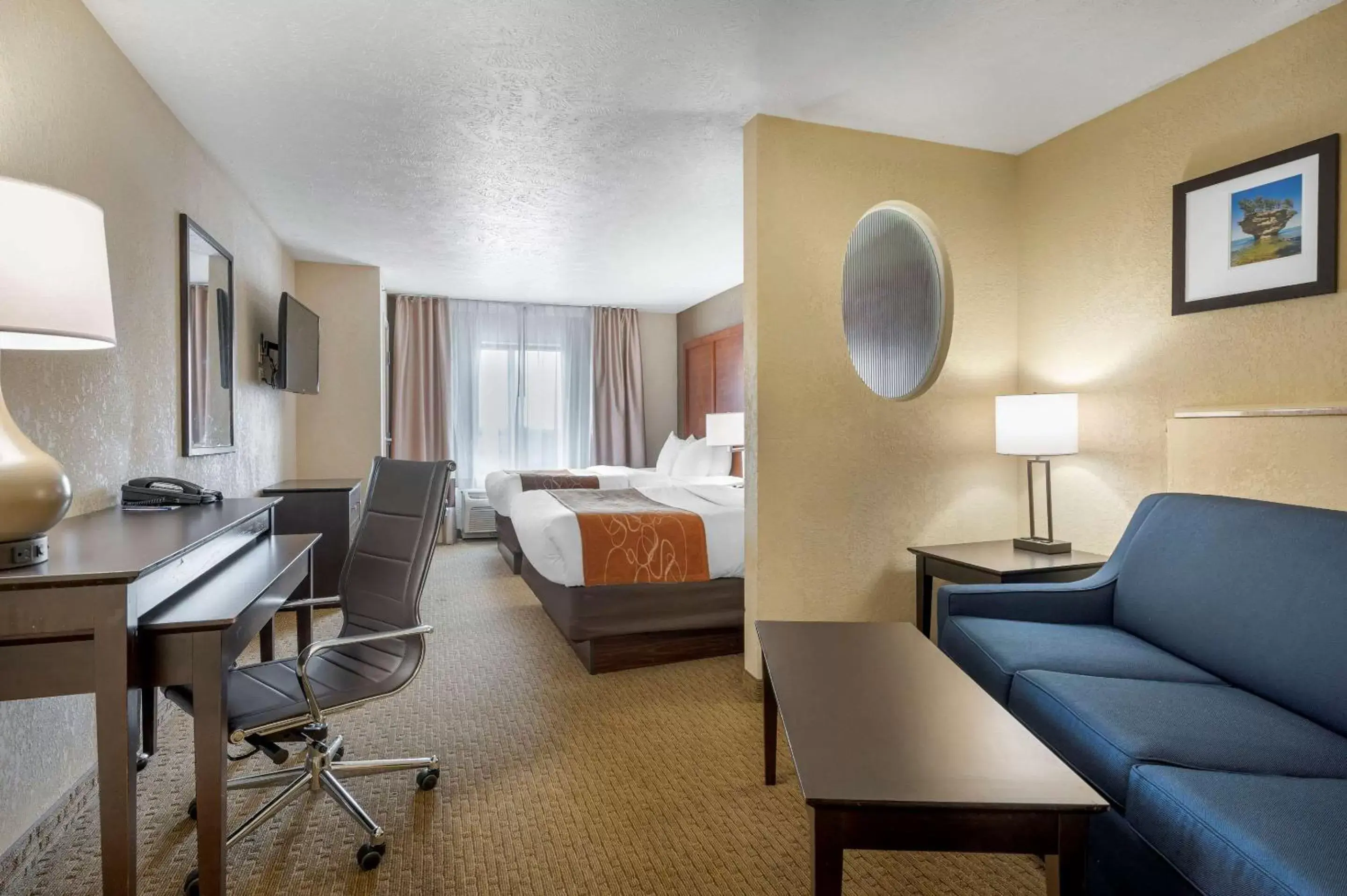 Queen Room with Two Queen Beds and Roll-In Shower - Accessible/Non-Smoking in Comfort Suites Merrillville near US 30 Queen Room with Two Queen Beds and Roll-In Shower - Accessible/Non-Smoking in Comfort Suites Merrillville near US 30