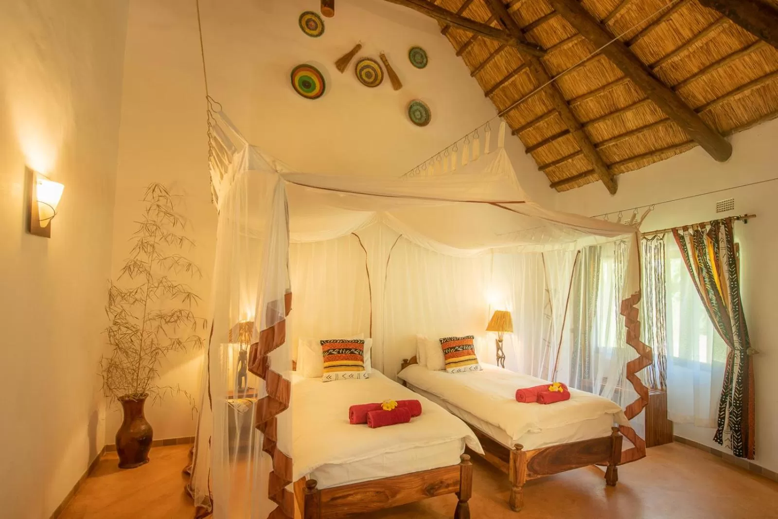 Bed in Wild Dogs Lodge