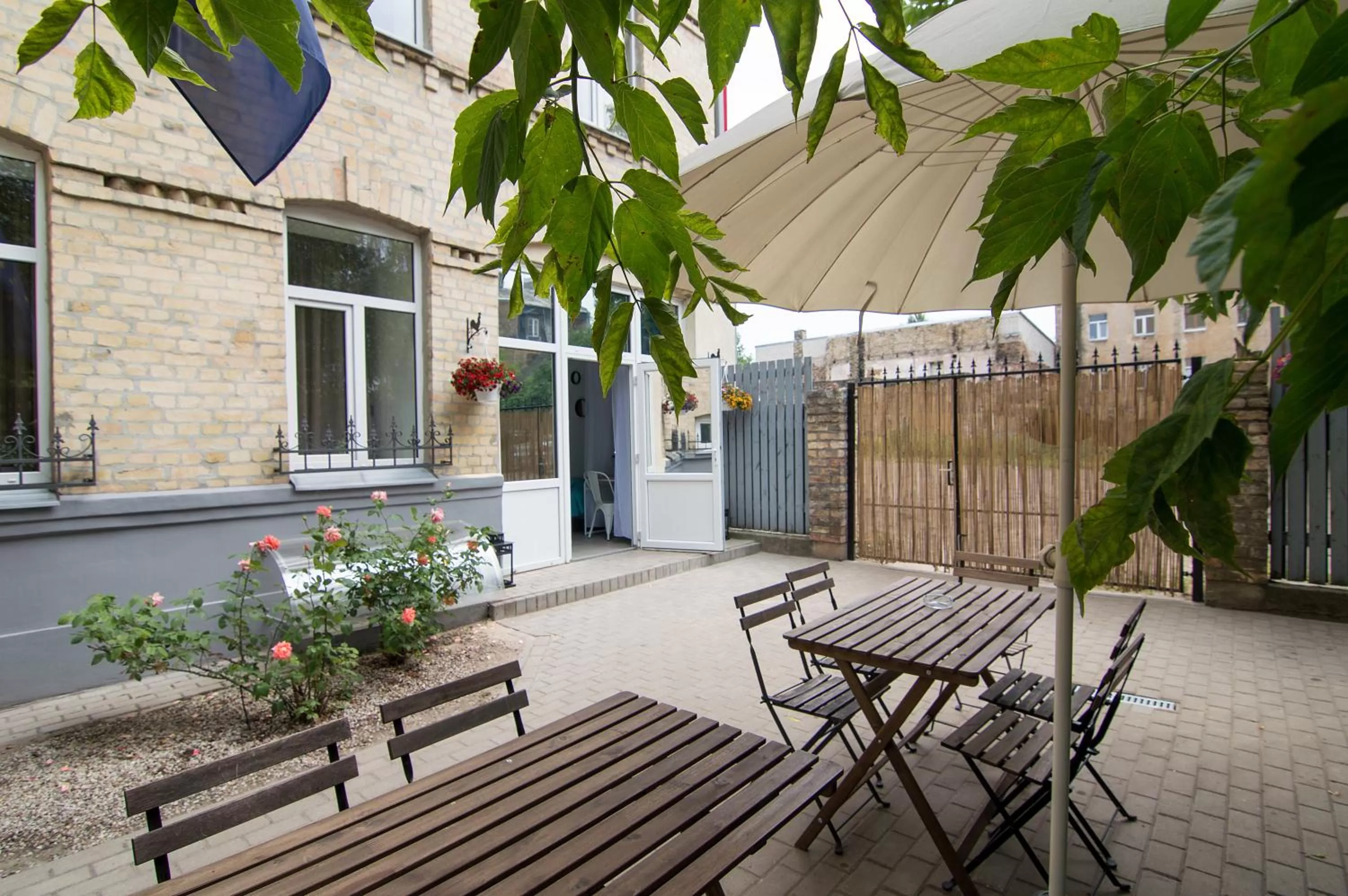 Patio in RIGAAPARTMENT SONADA Self-Service Aparthotel - Private Parking