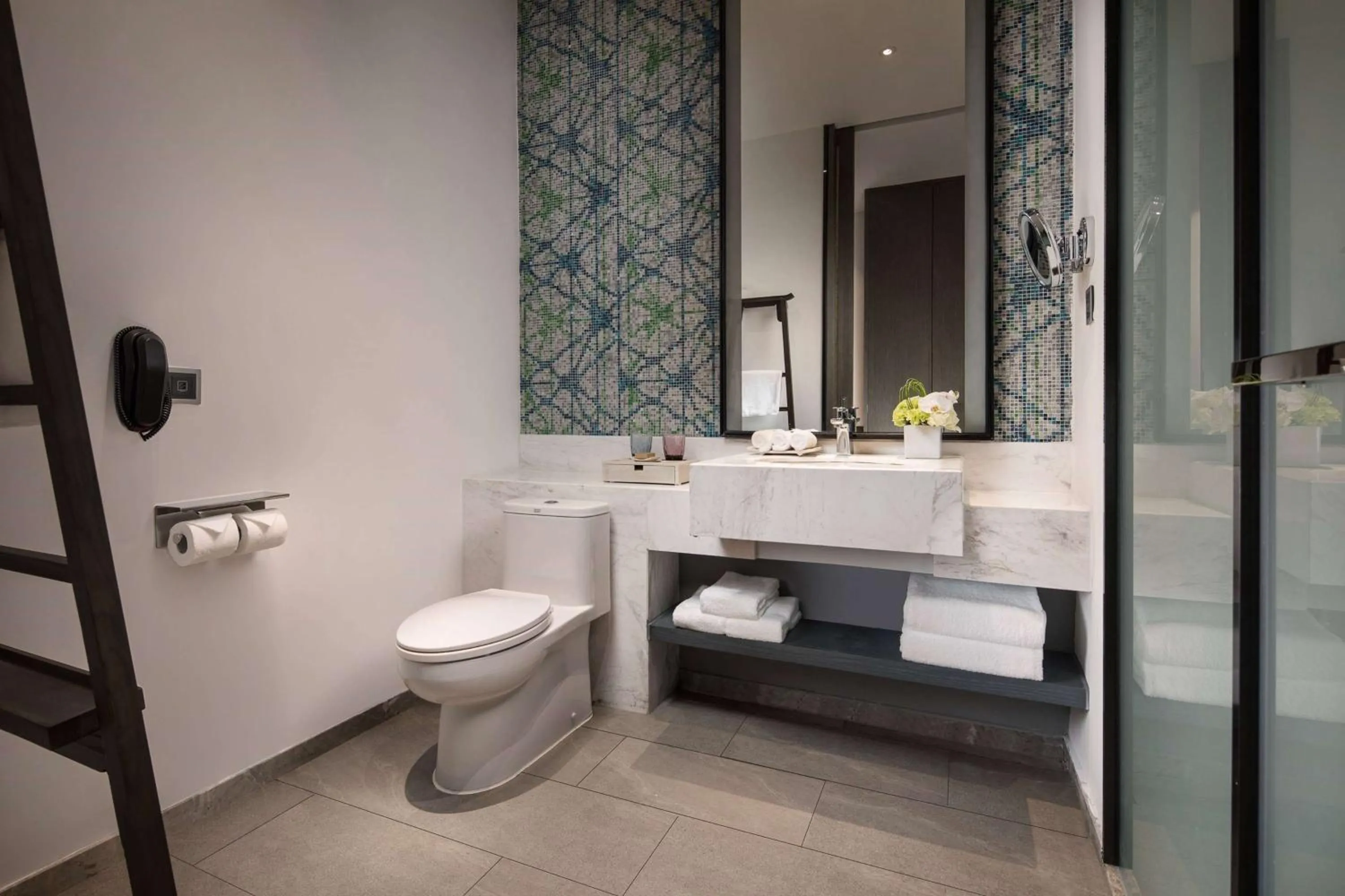 Bathroom in Doubletree By Hilton Qingdao Oriental Movie Metropolis