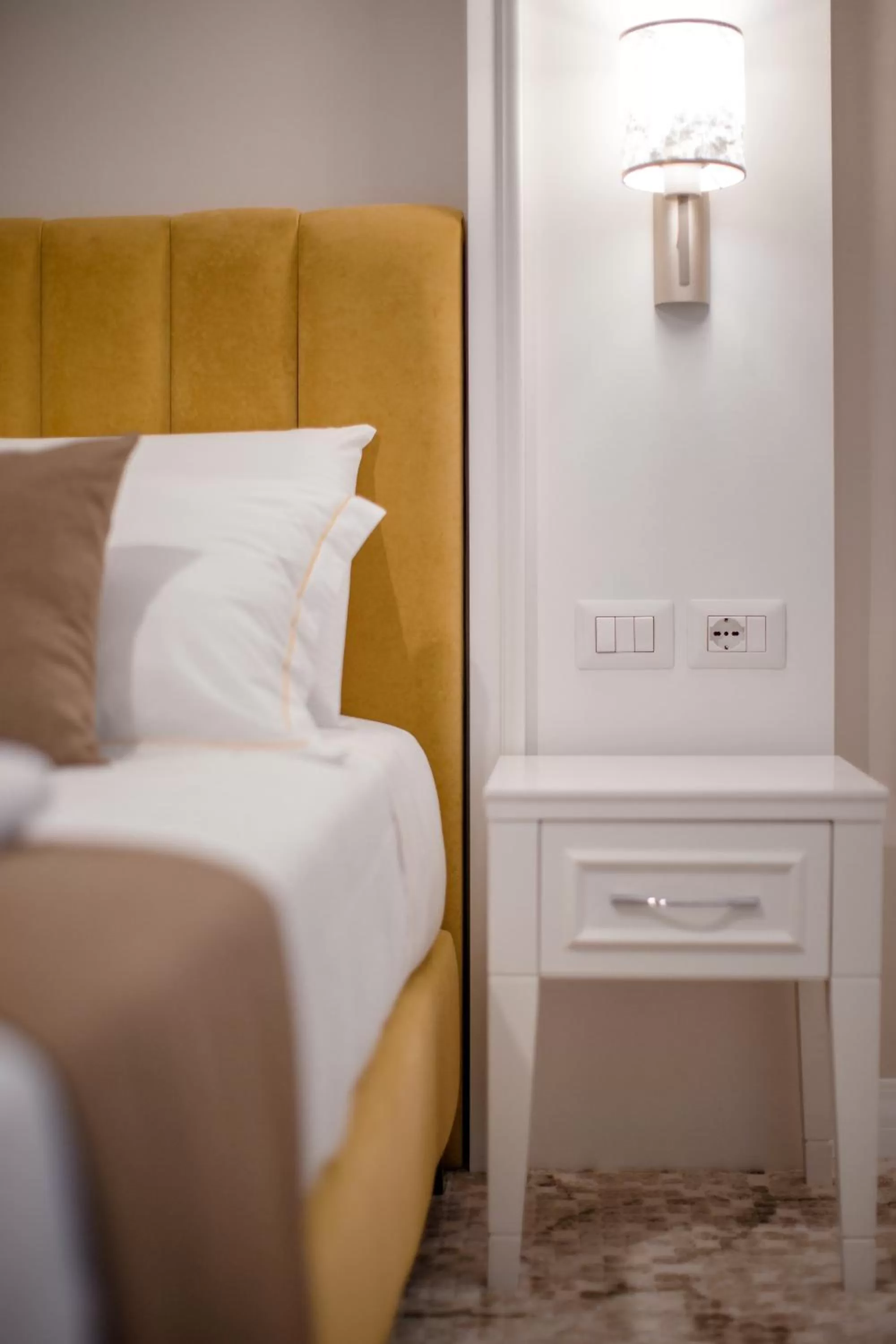 Bed in ART Hotel Tirana