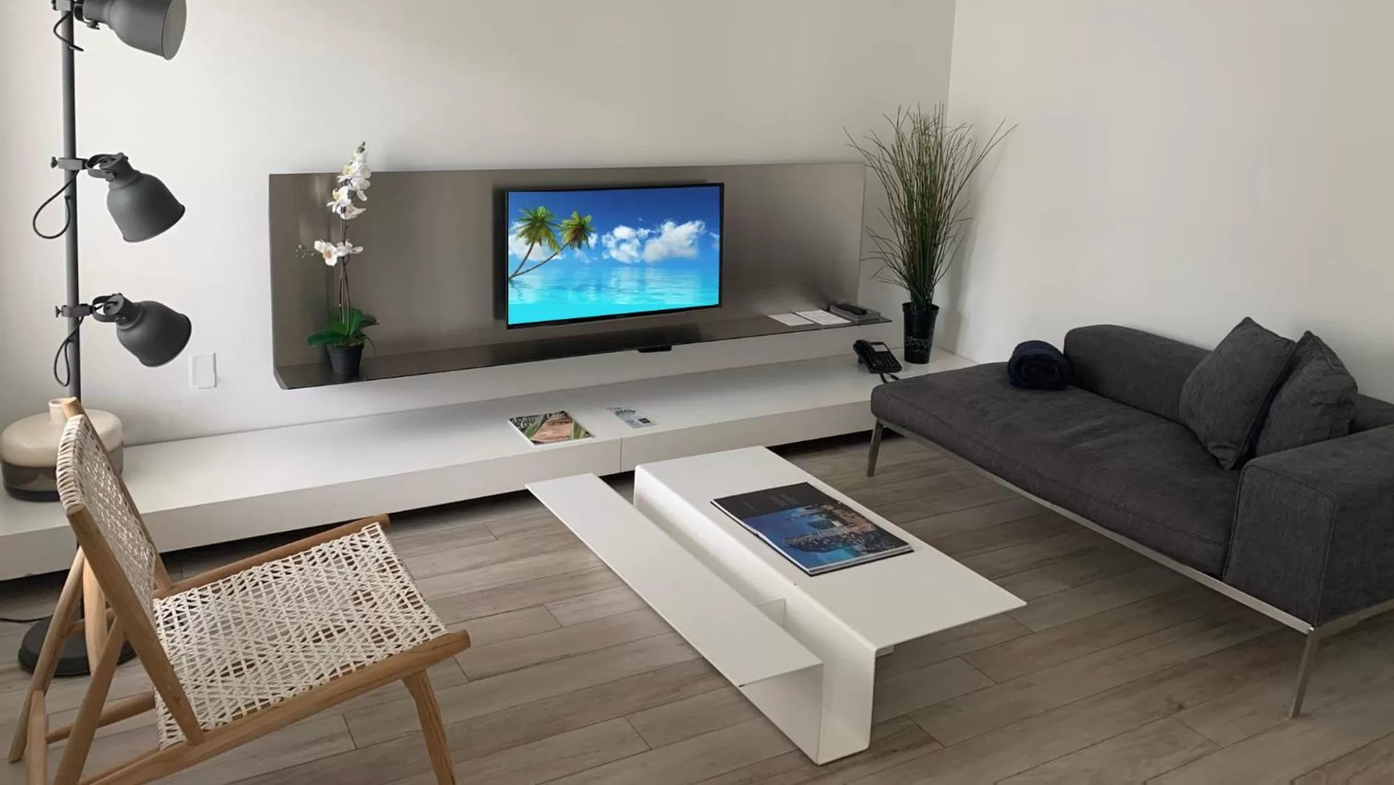 Living room in Beach Haus Key Biscayne Contemporary Apartments