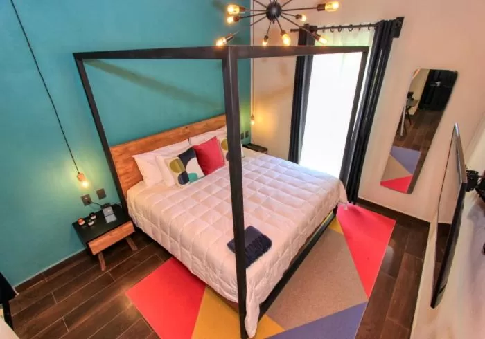 Bed in Antigua Trece Hotel Fusión & SPA