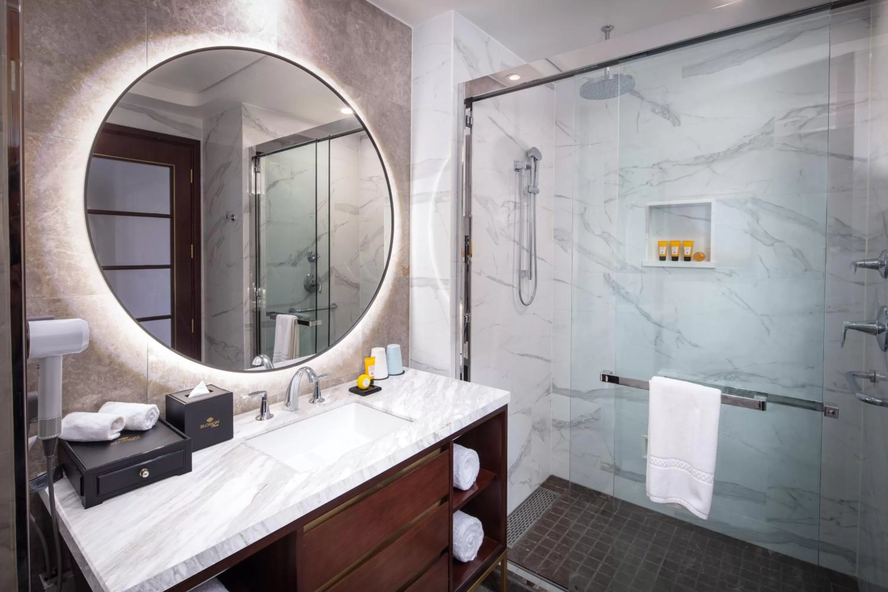 Bathroom in Blossom Hotel Houston, Curio Collection by Hilton