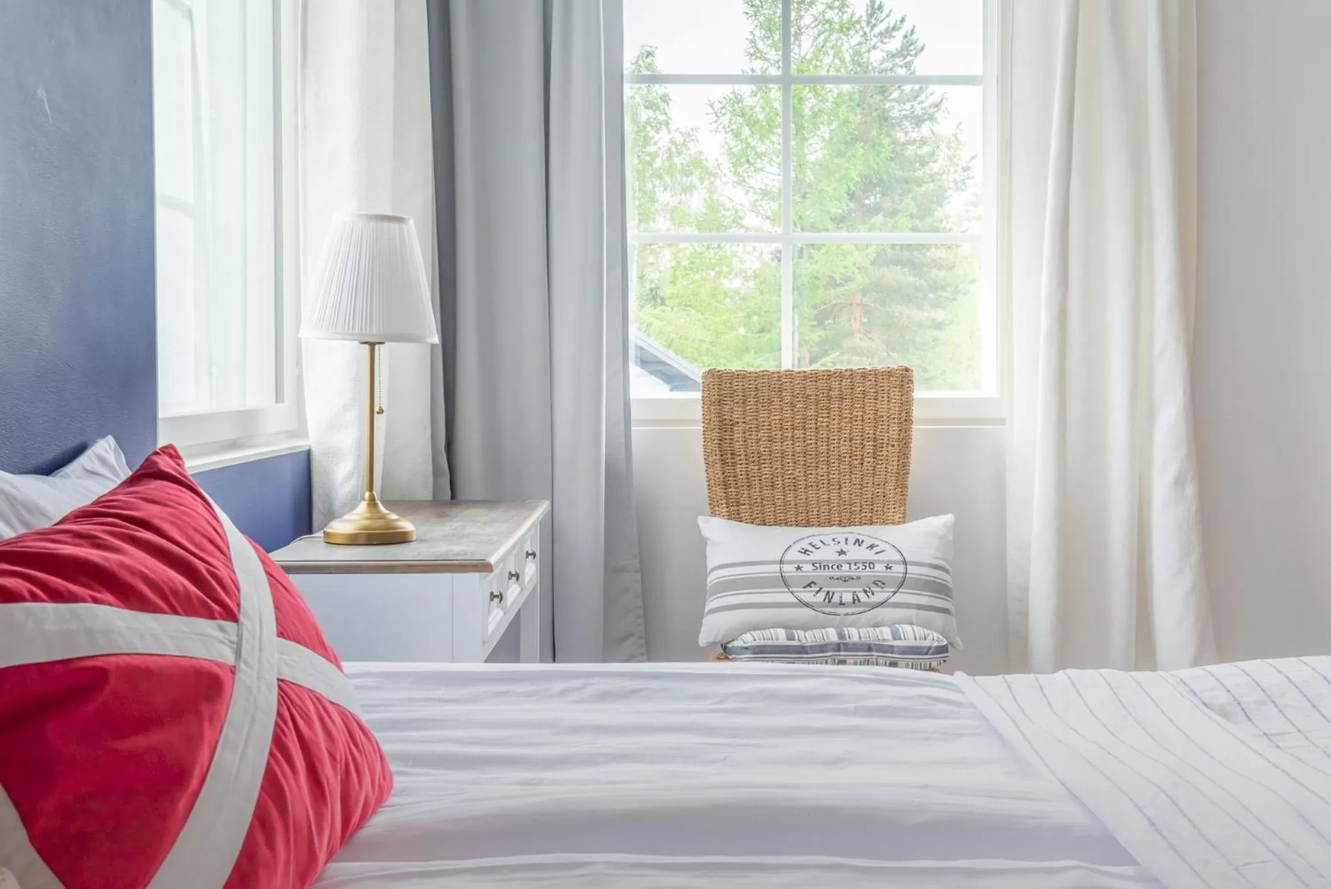 Decorative detail, Bed in Villa Jokivarsi Bed & Breakfast