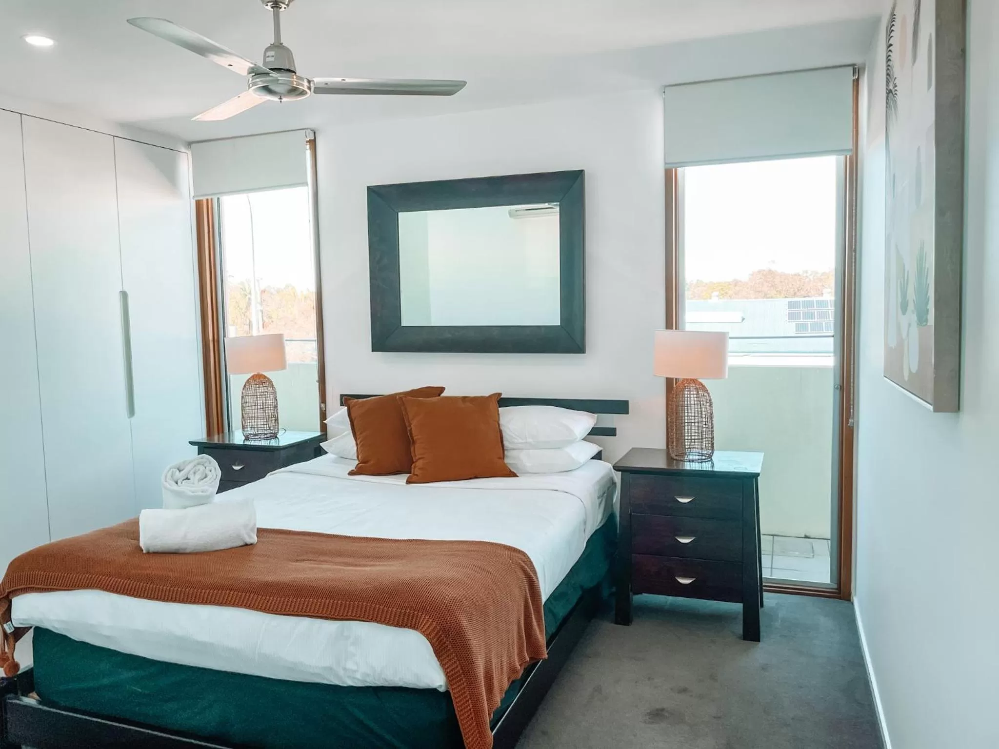 Bed in Byron Butter Factory Apartments