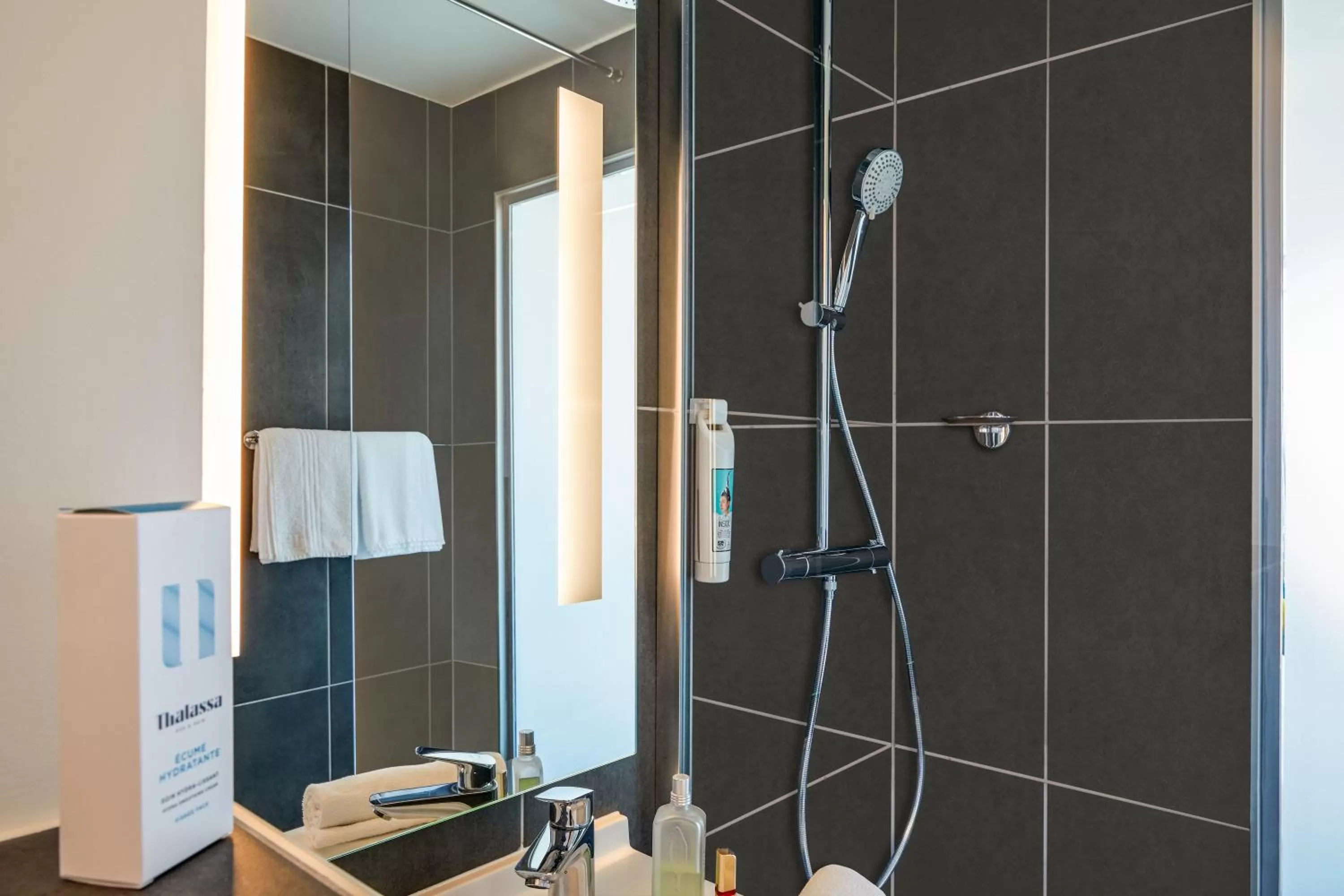Shower in ibis Thalassa Le Touquet