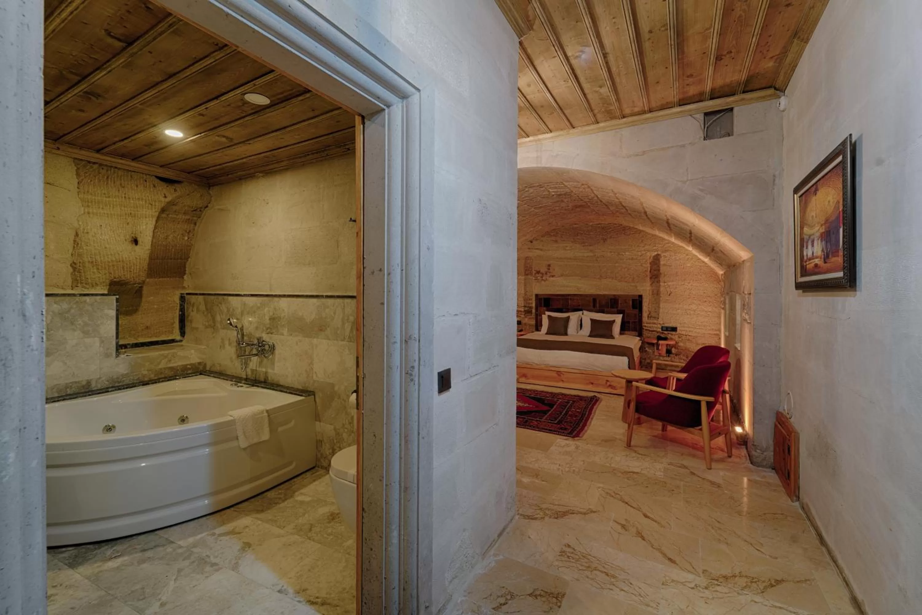 Hot Tub in Concept Cave House