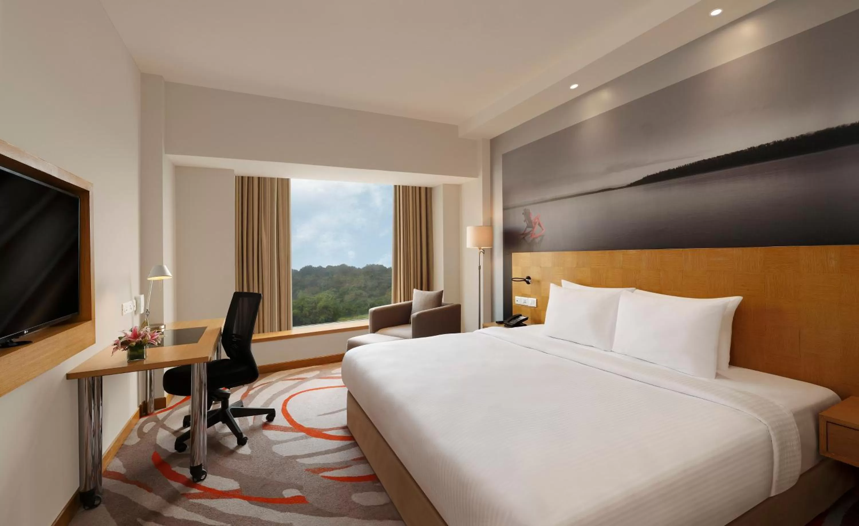 View (from property/room), Bed in Novotel Hyderabad Convention Centre