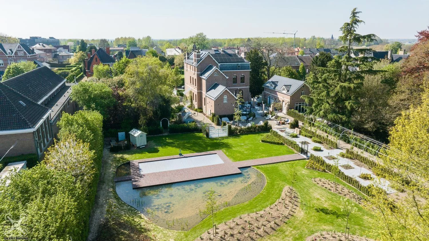 Swimming pool, Bird's-eye View in Villa Copis