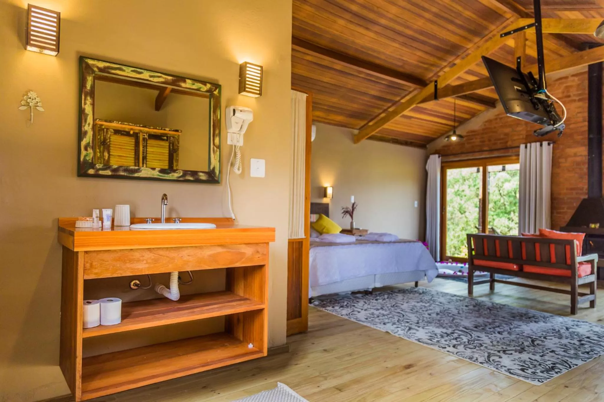 Bathroom in Pousada Serra do Luar