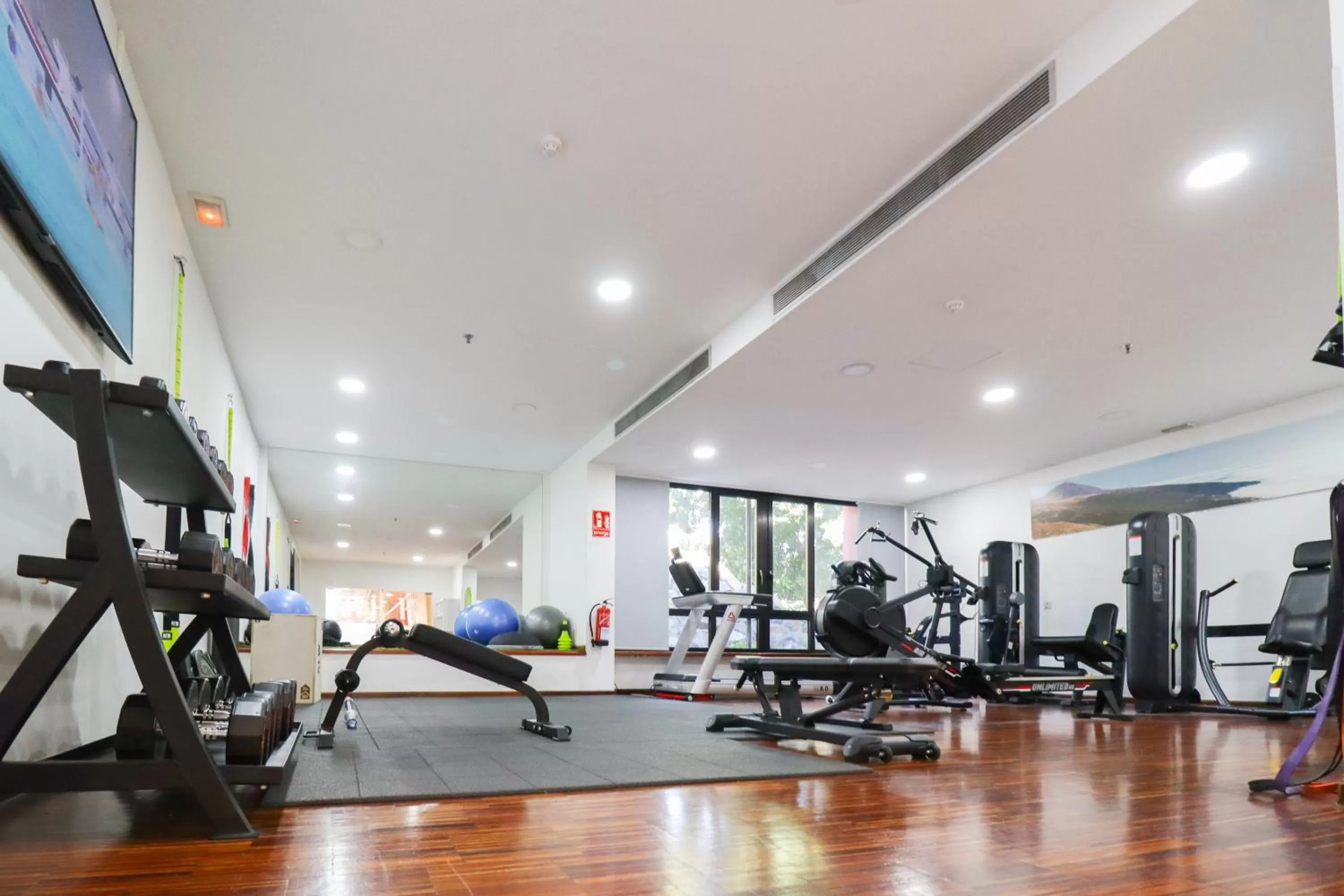 Fitness centre/facilities in Hotel Escuela Santa Cruz