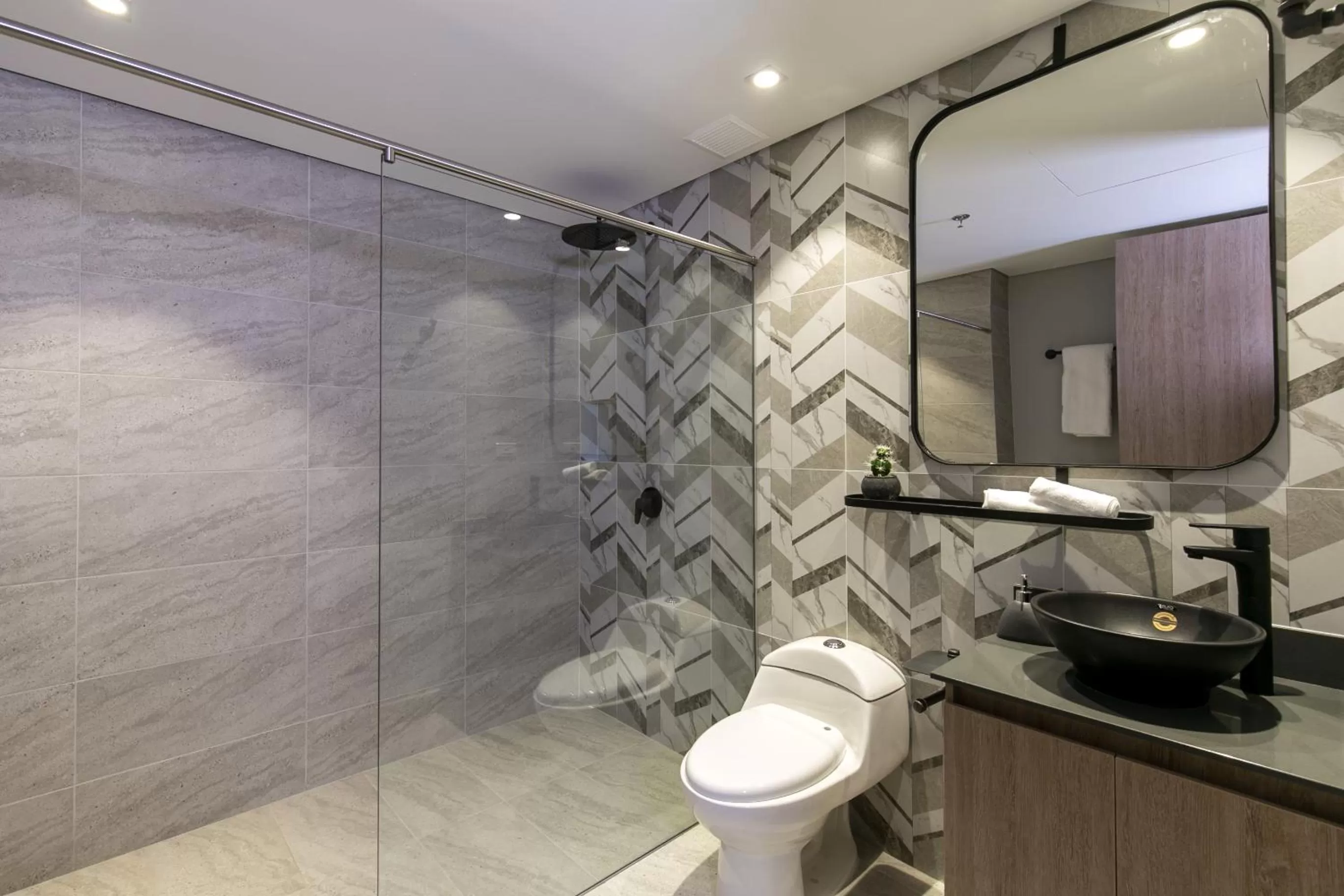 Shower in Factory Lofts Hotel