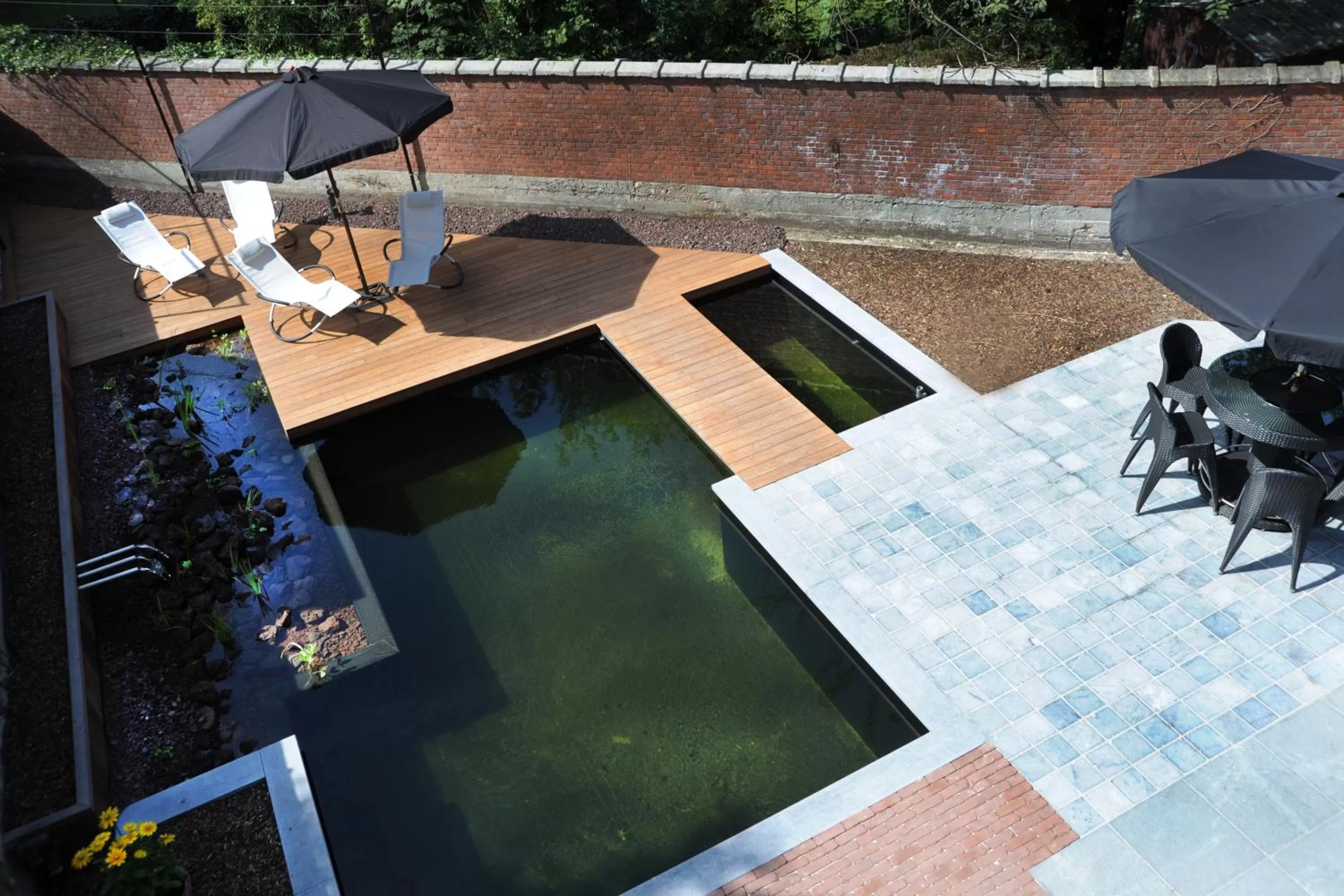 Balcony/Terrace, Pool View in Charmehotel Villa Saporis