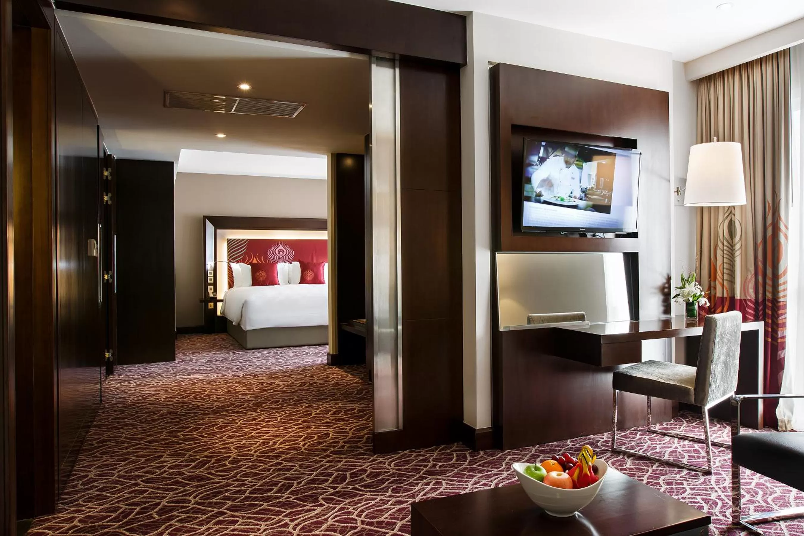 Living room, Bed in Novotel Yangon Max