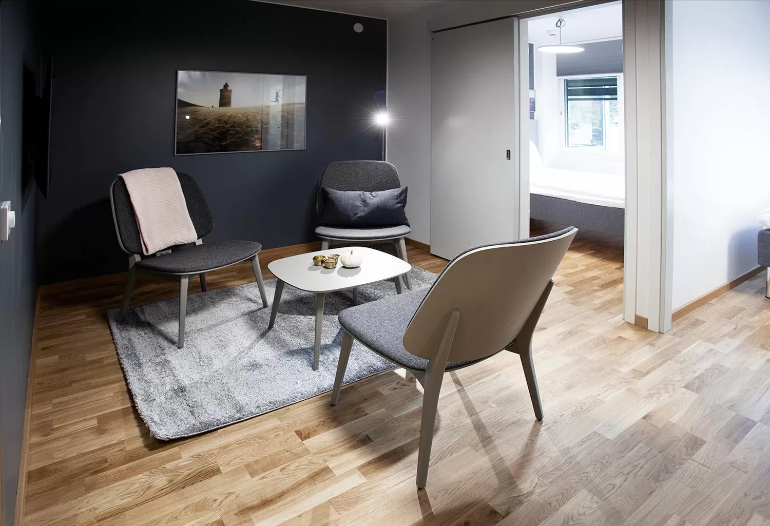 Living room in First Hotel The Studio