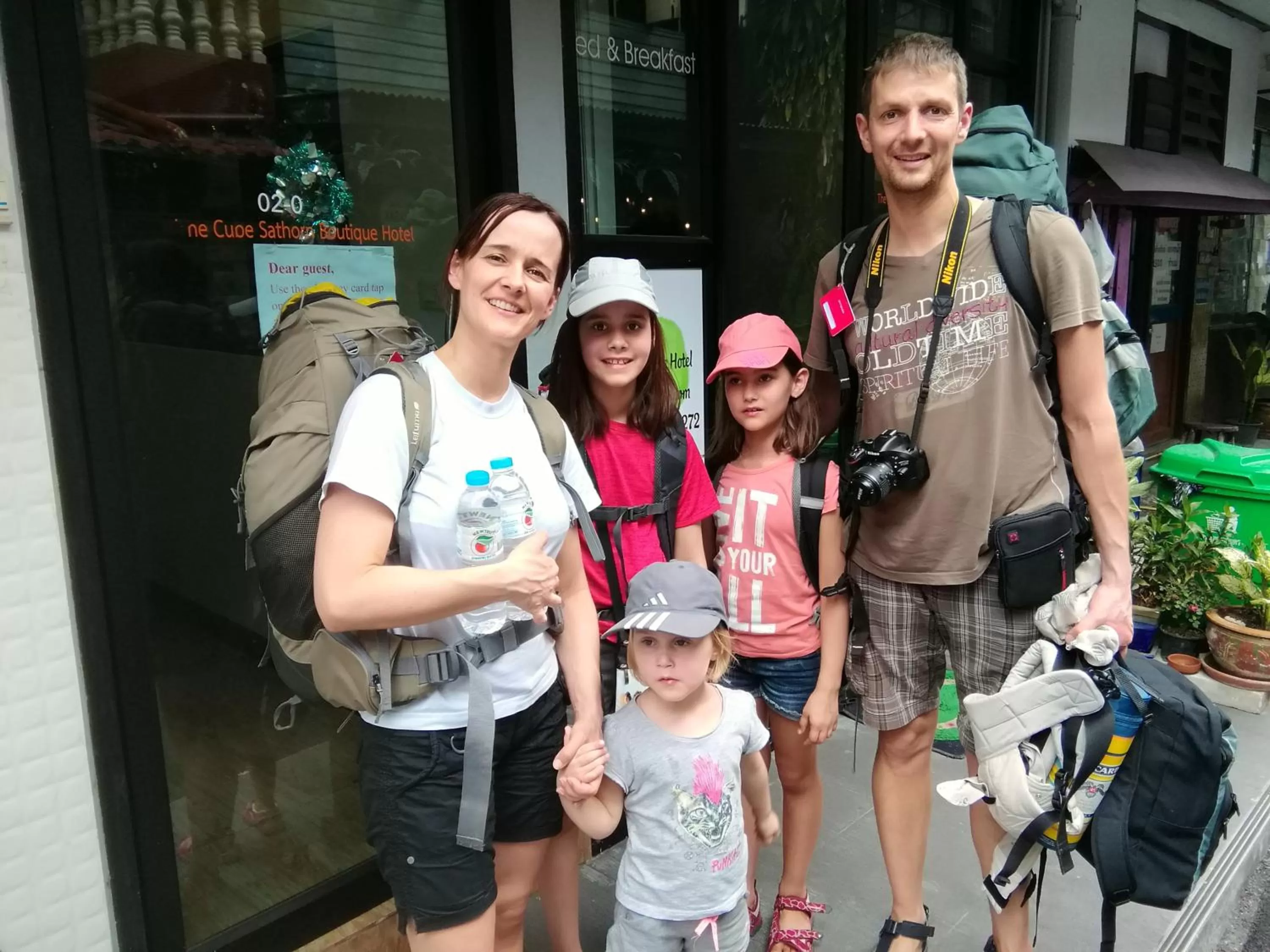Family in The Cube Sathorn Boutique Hotel