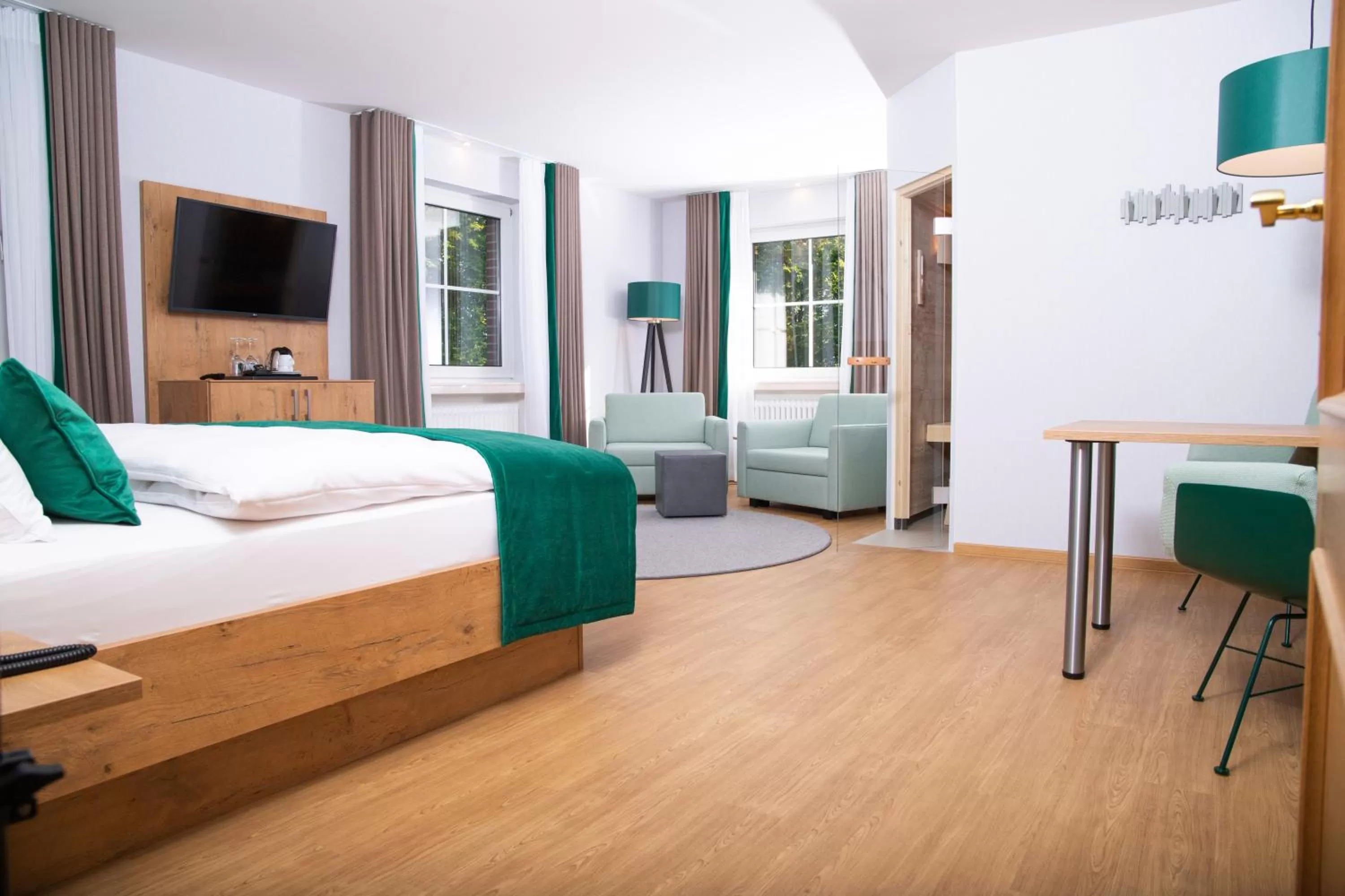 Sauna, Bed in Hotel Elfbuchen