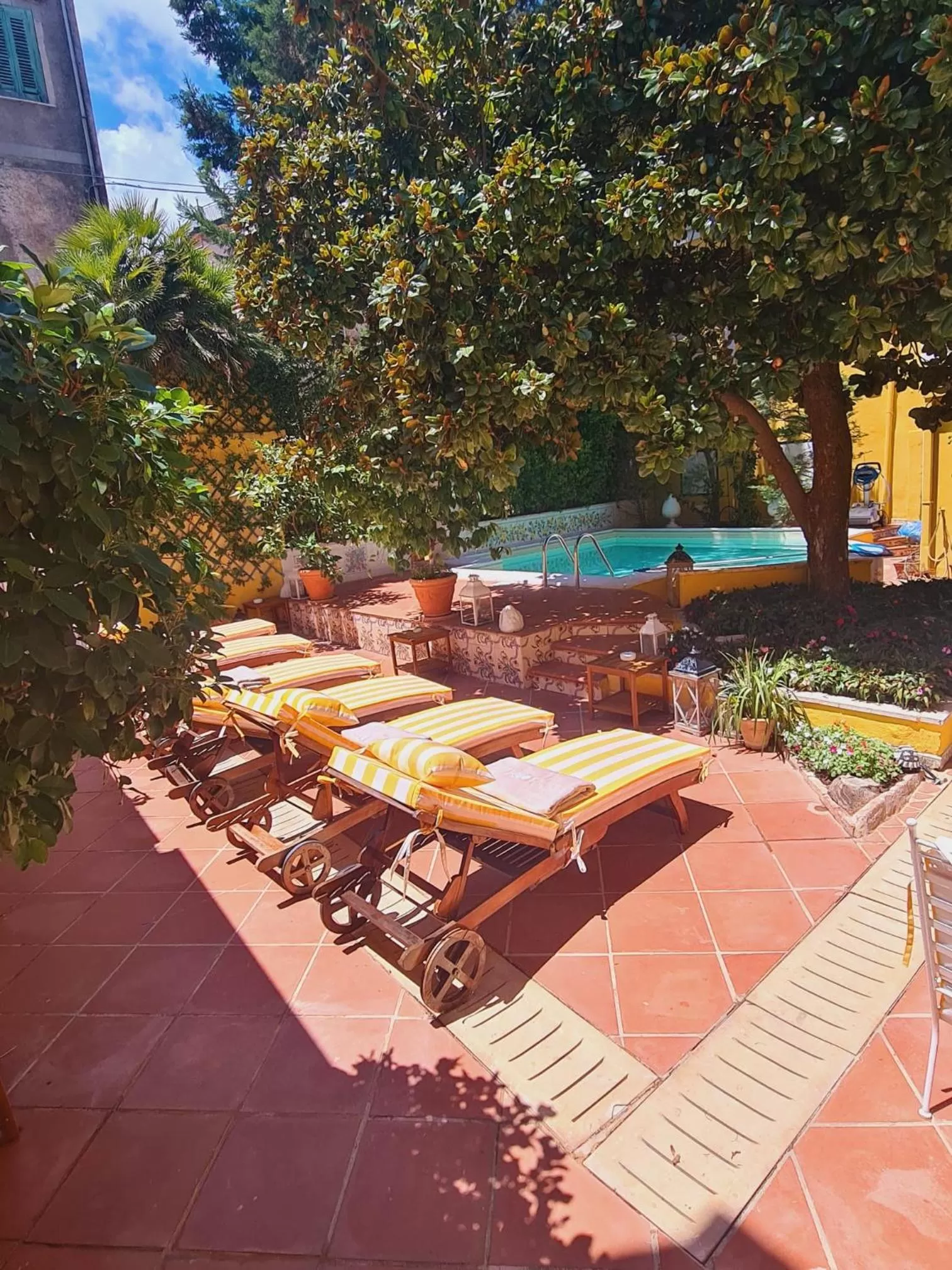 Garden view in Palazzo Cherubini-Pools & Wellness