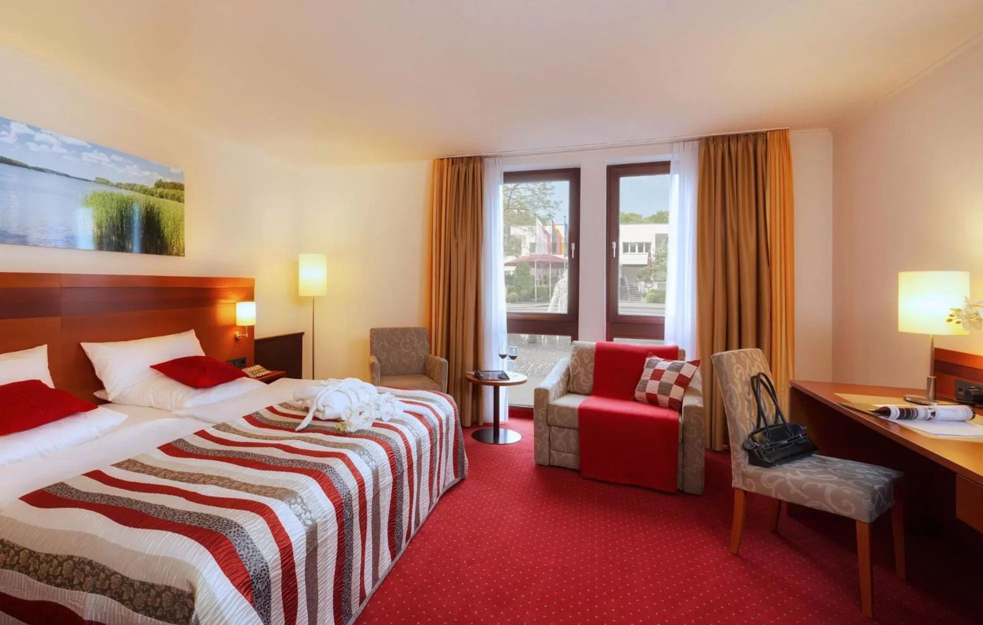 Photo of the whole room, Bed in Hotel Am Rosenpark