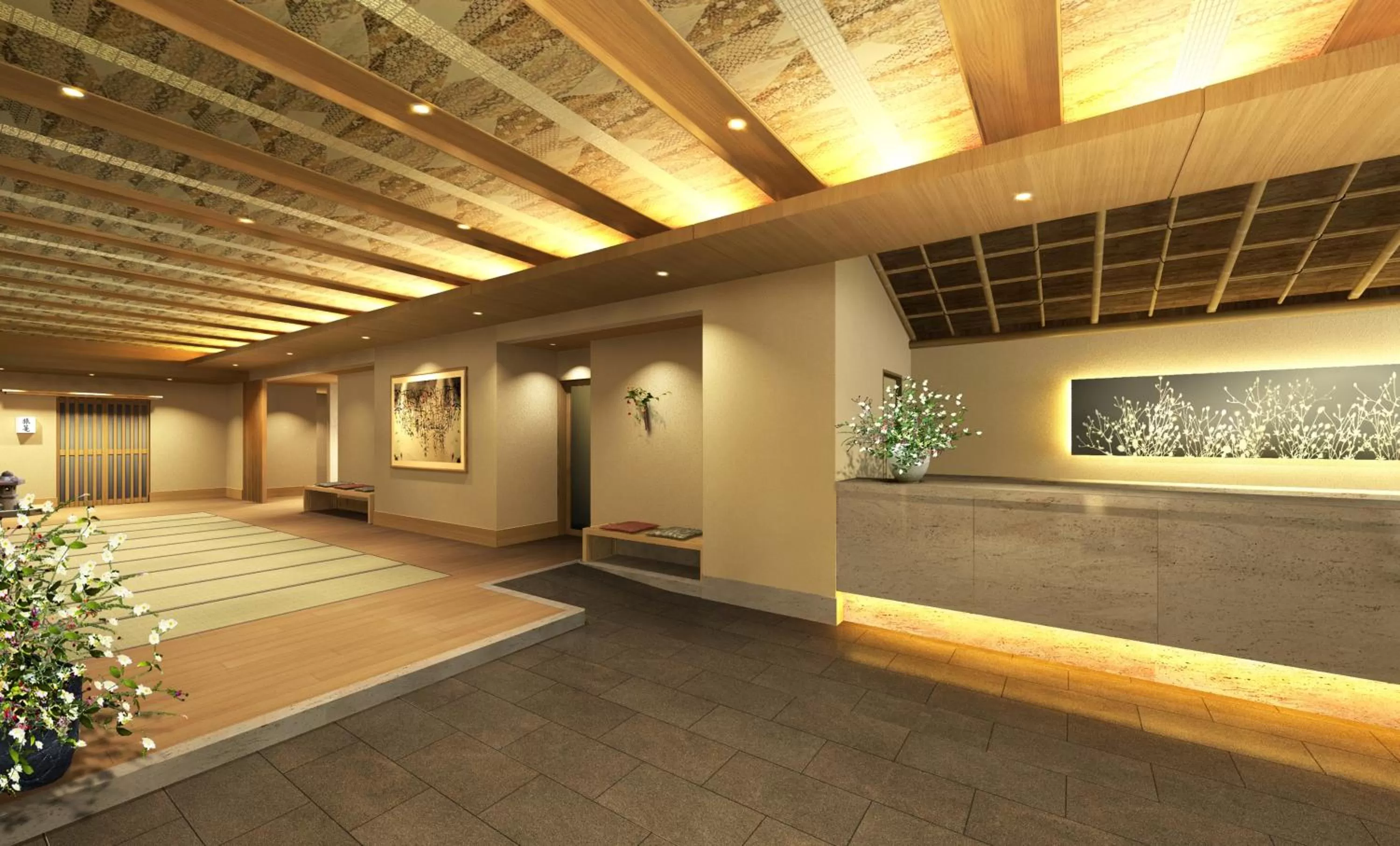 Lobby or reception in Onyado Nono Namba Natural Hot Spring