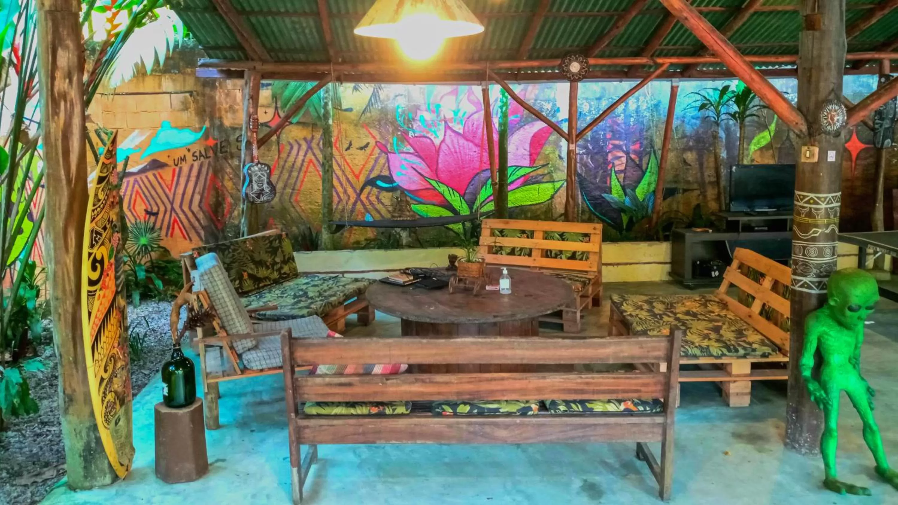 Lounge or bar in Pousada e Hostel Marthi