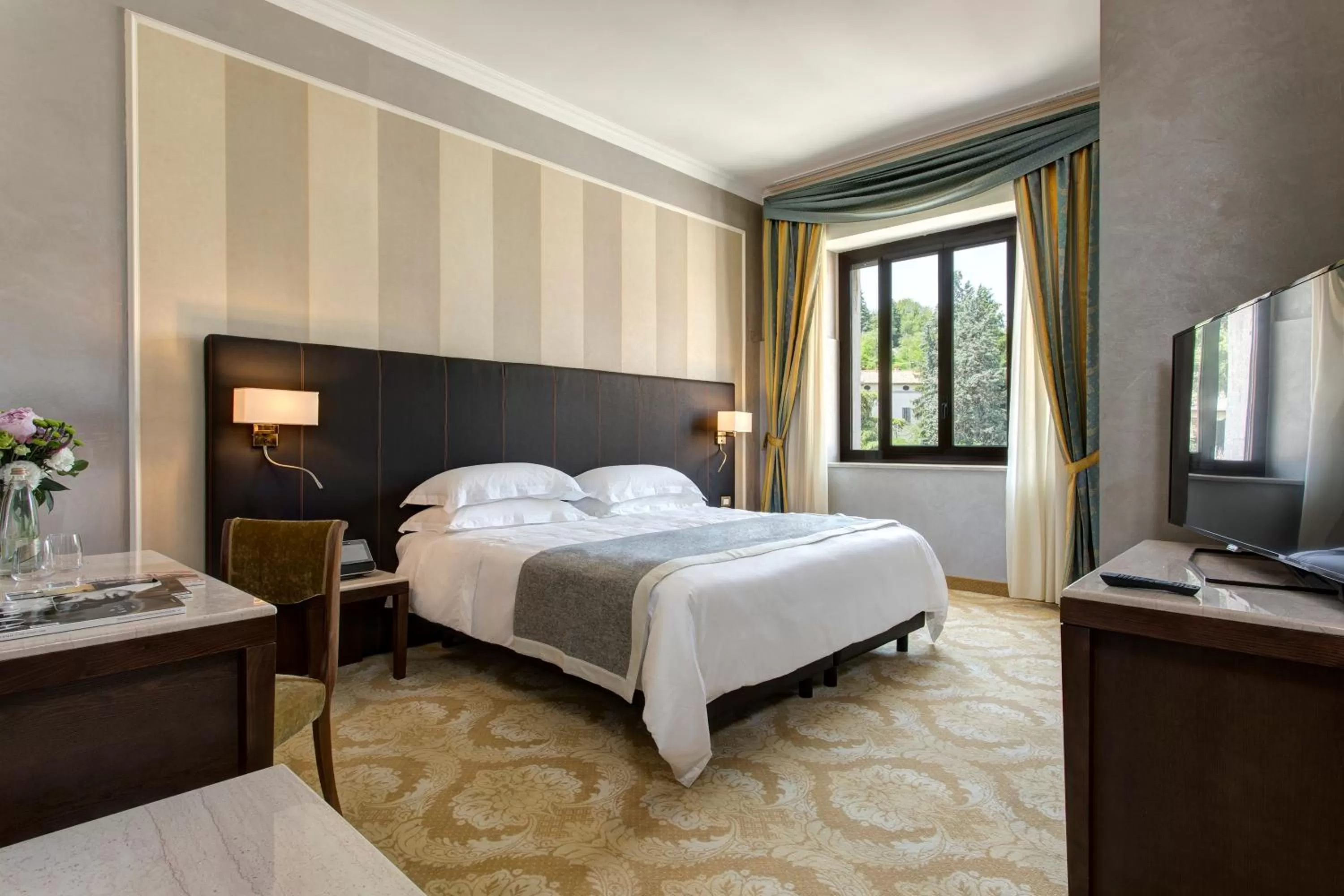 Bed in Grand Hotel Castrocaro Longlife Formula