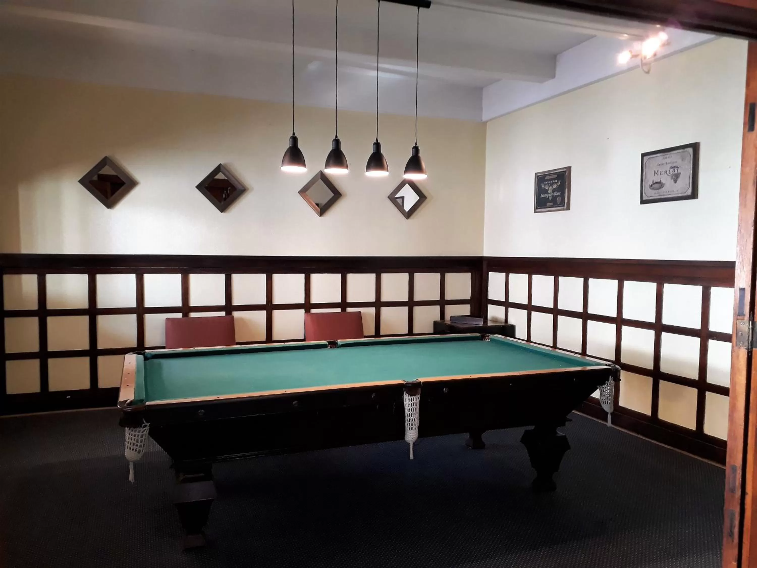 Billiards in Hotel Chalet Suizo