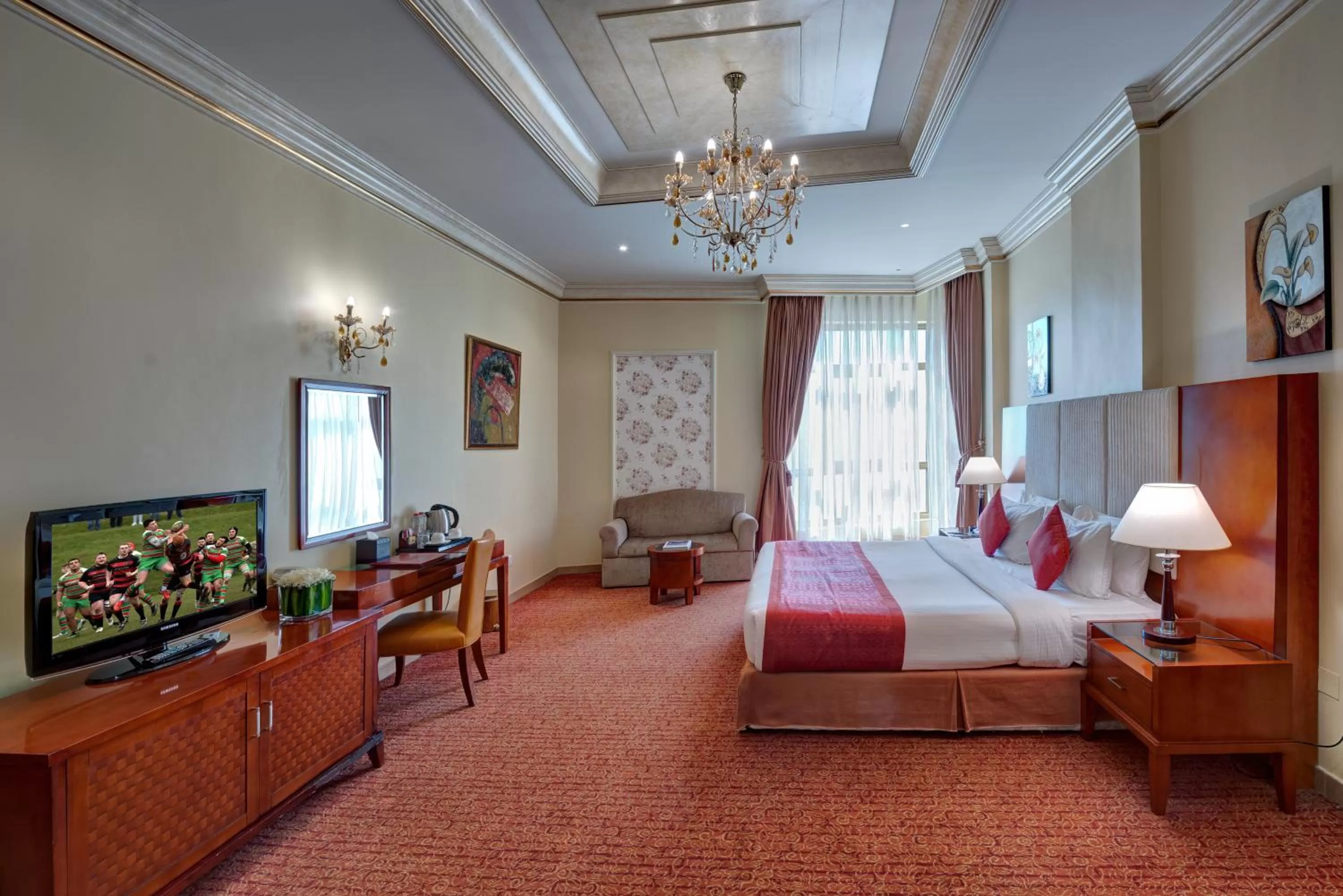 Bathroom, Bed in Sahara Beach Resort & Spa