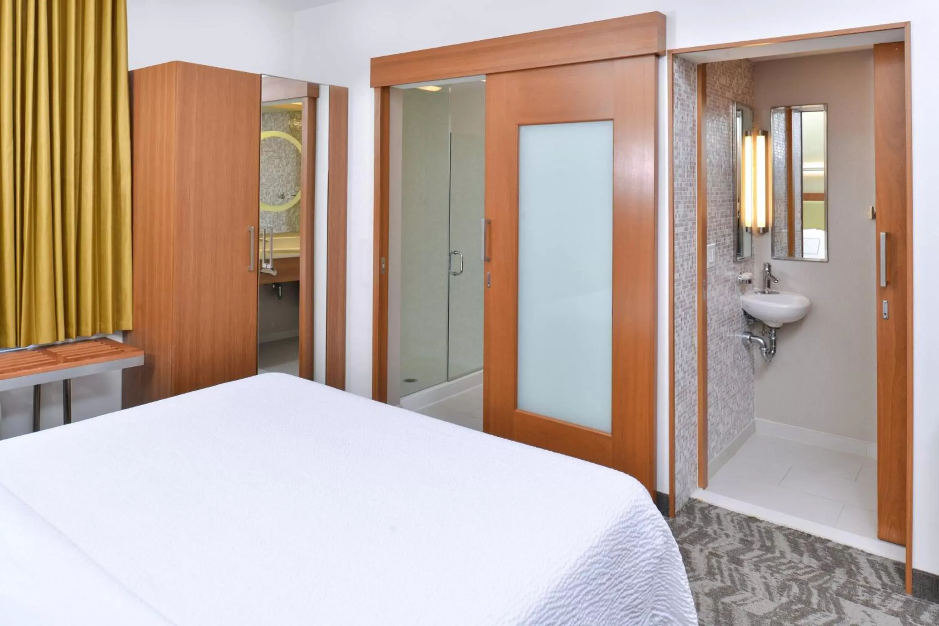 King Studio with Sofa Bed and Roll-in Shower - Mobility and Hearing Accessible in SpringHill Suites by Marriott Detroit King Studio with Sofa Bed and Roll-in Shower - Mobility and Hearing Accessible in SpringHill Suites by Marriott Detroit