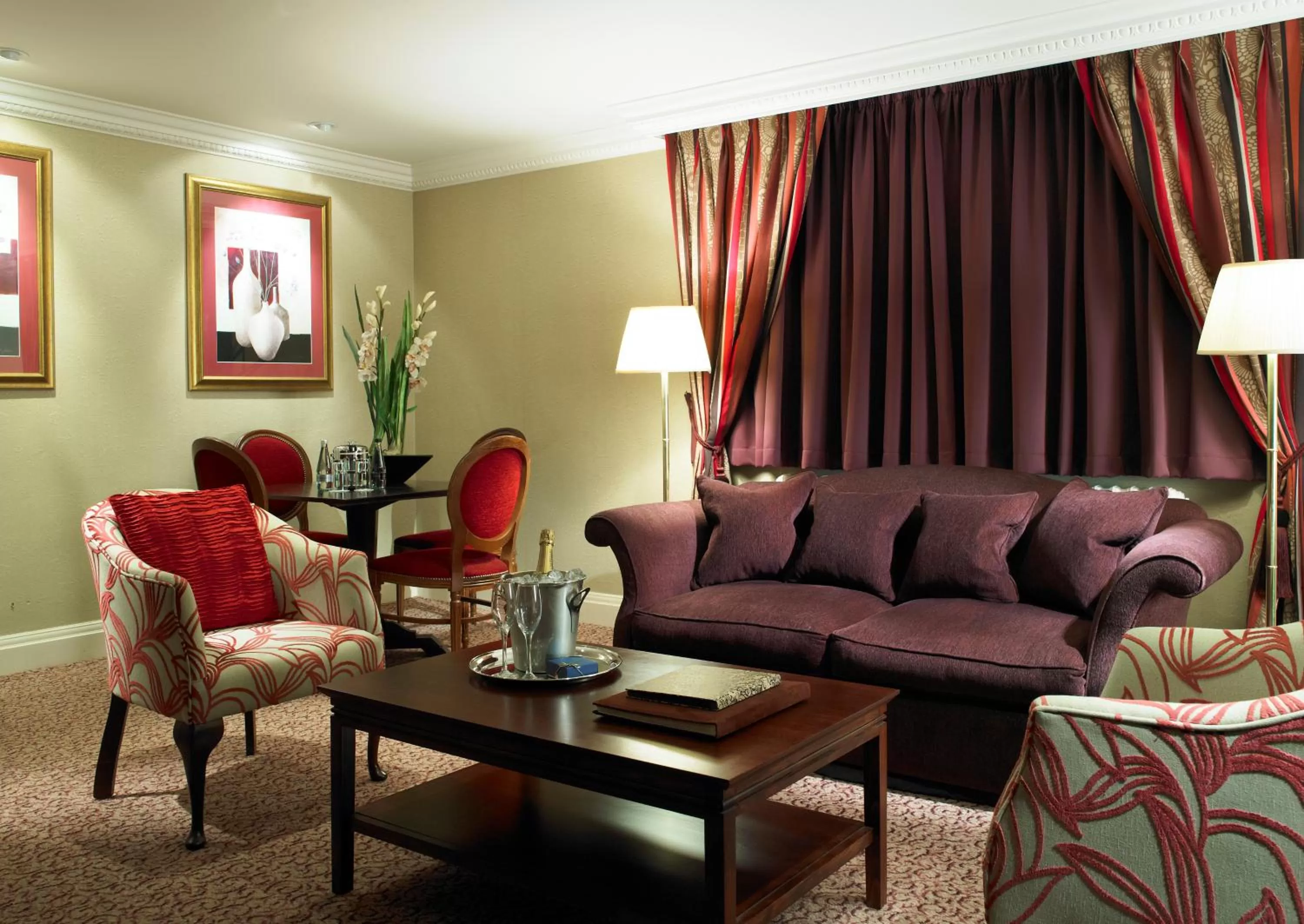 Seating area in Redworth Hall Hotel- Part of the Cairn Collection