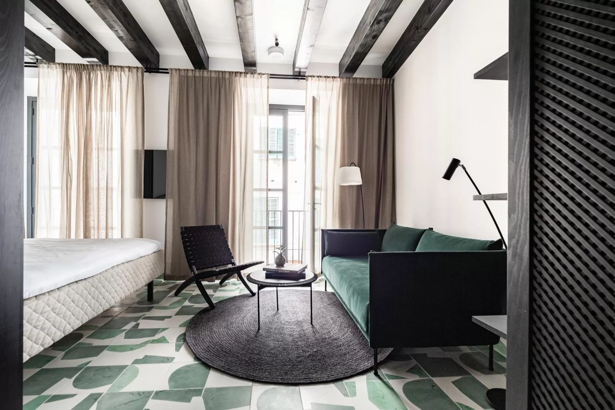 Living room, Bed in Concepcio by Nobis, Palma, a Member of Design Hotels