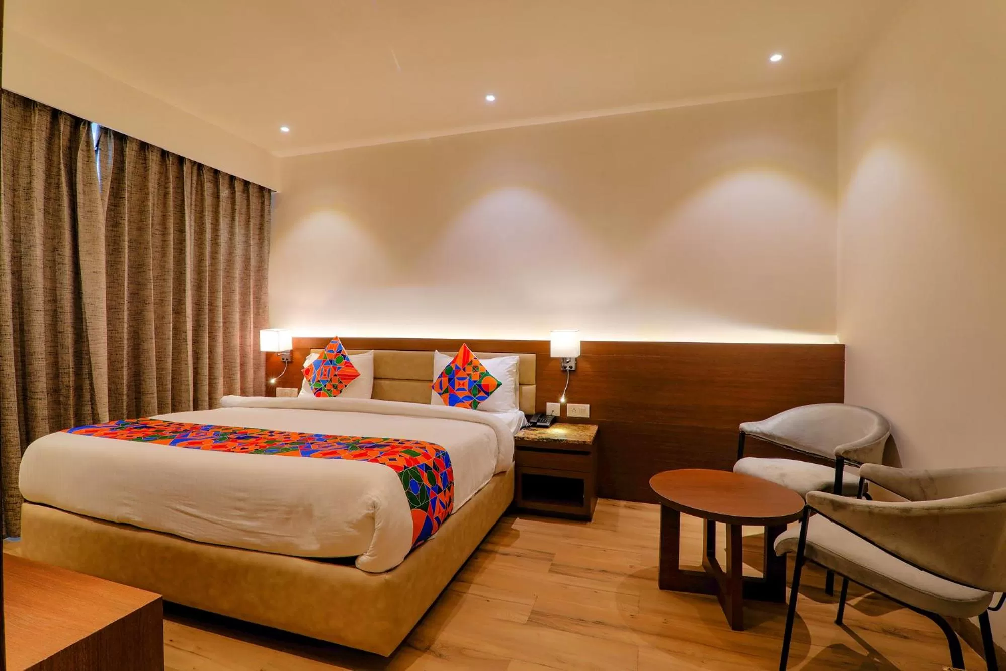 Bed in FabHotel Aurelia Grand