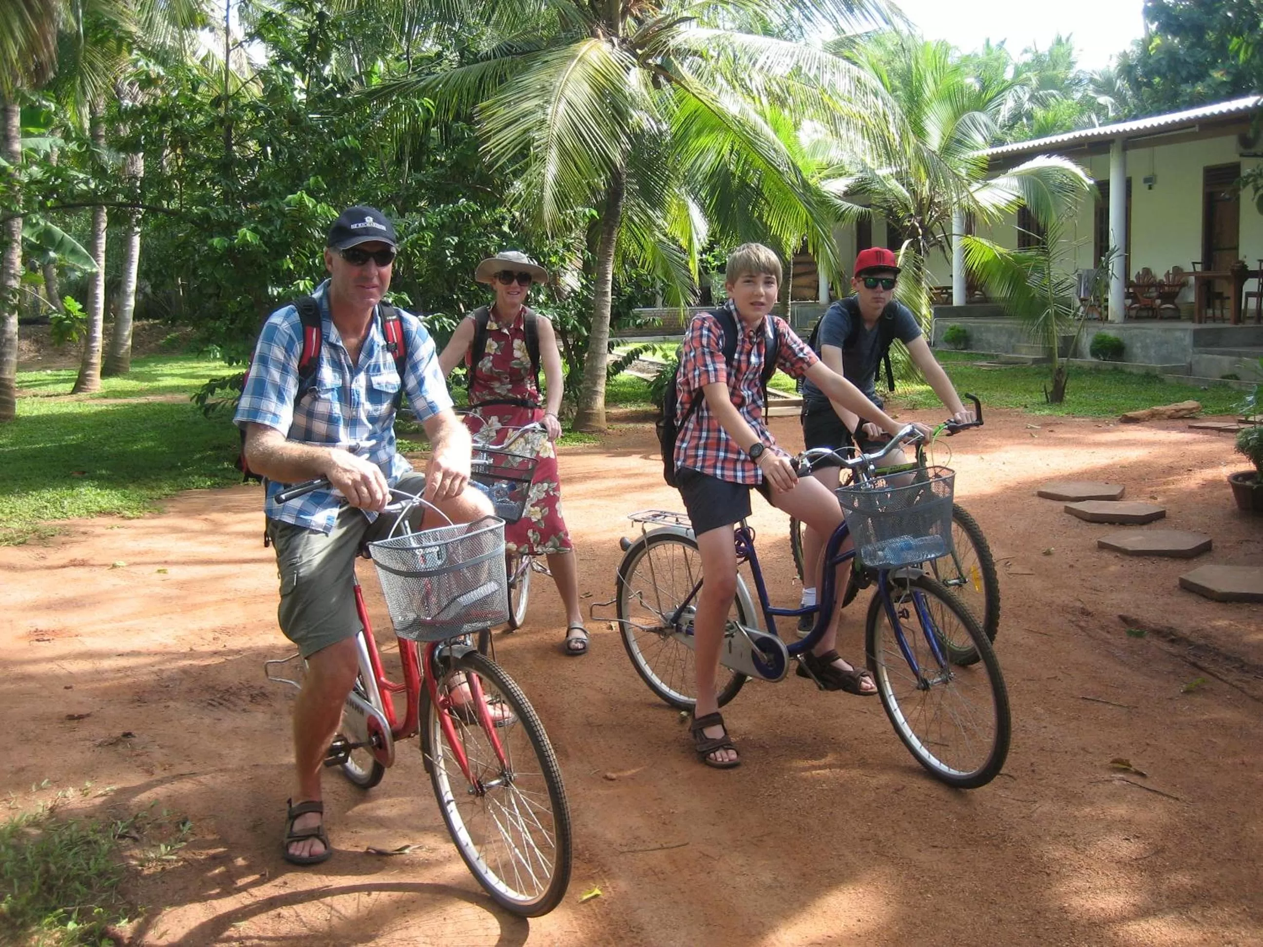 group of guests, Biking in Liyana Holiday resort